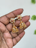 PH368 panchaloham pearl butta earrings