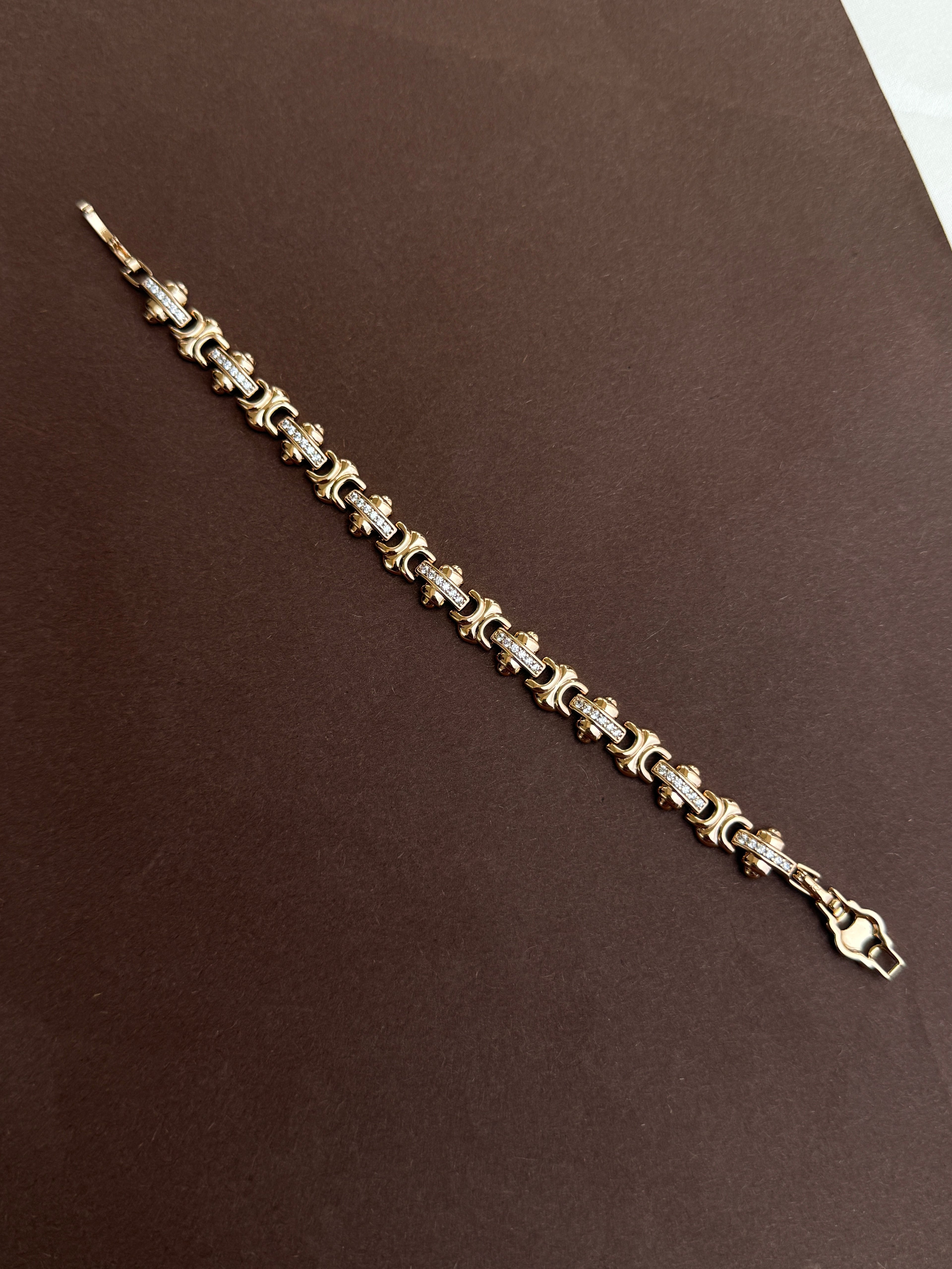 Mn009 anti tarnish men’s chain bracelet rose gold