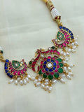 Jk007 rice pearls jadau kundan choker