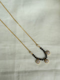 BB018 3 stones 16inches Black Beads