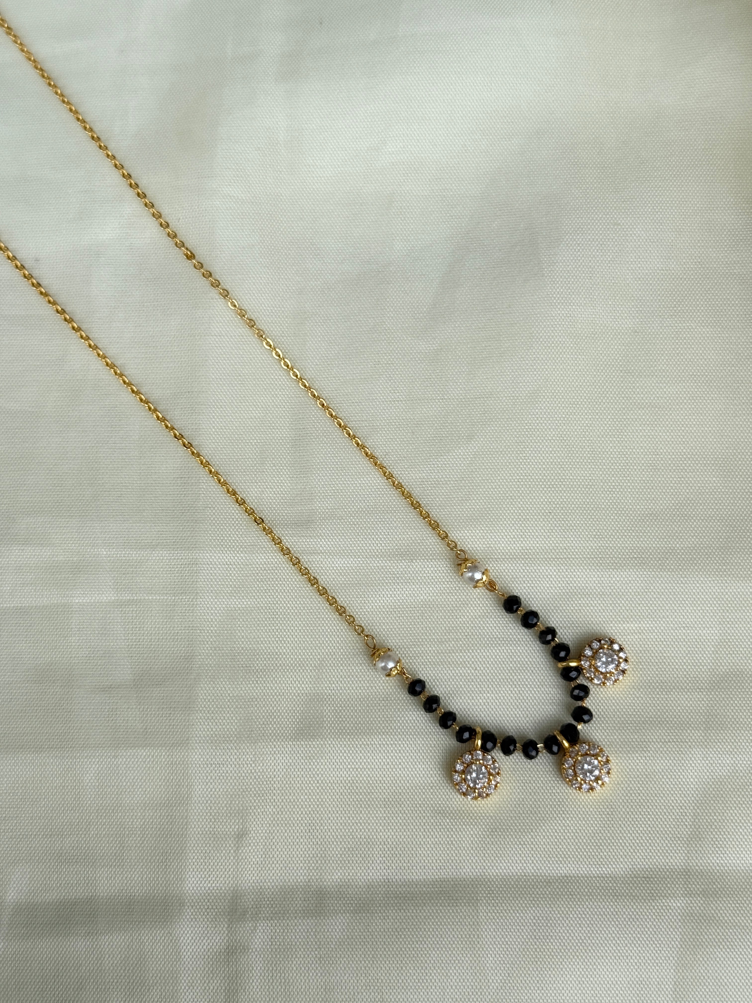 Bb018 3 stones 16inches blackbeads