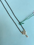 Single kind blackbeads with diamond finish pendent drop