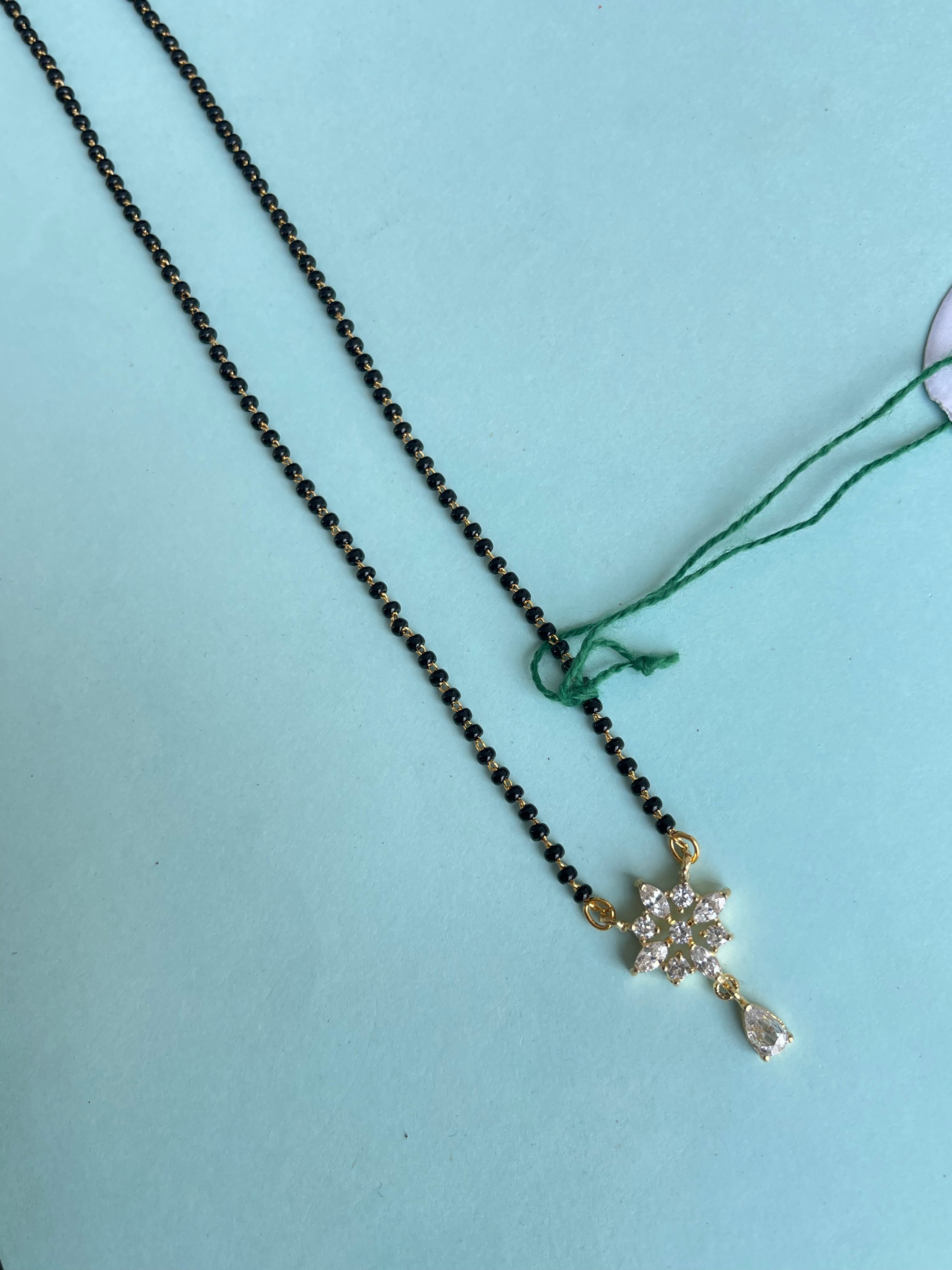 Single kind blackbeads with diamond finish pendent drop