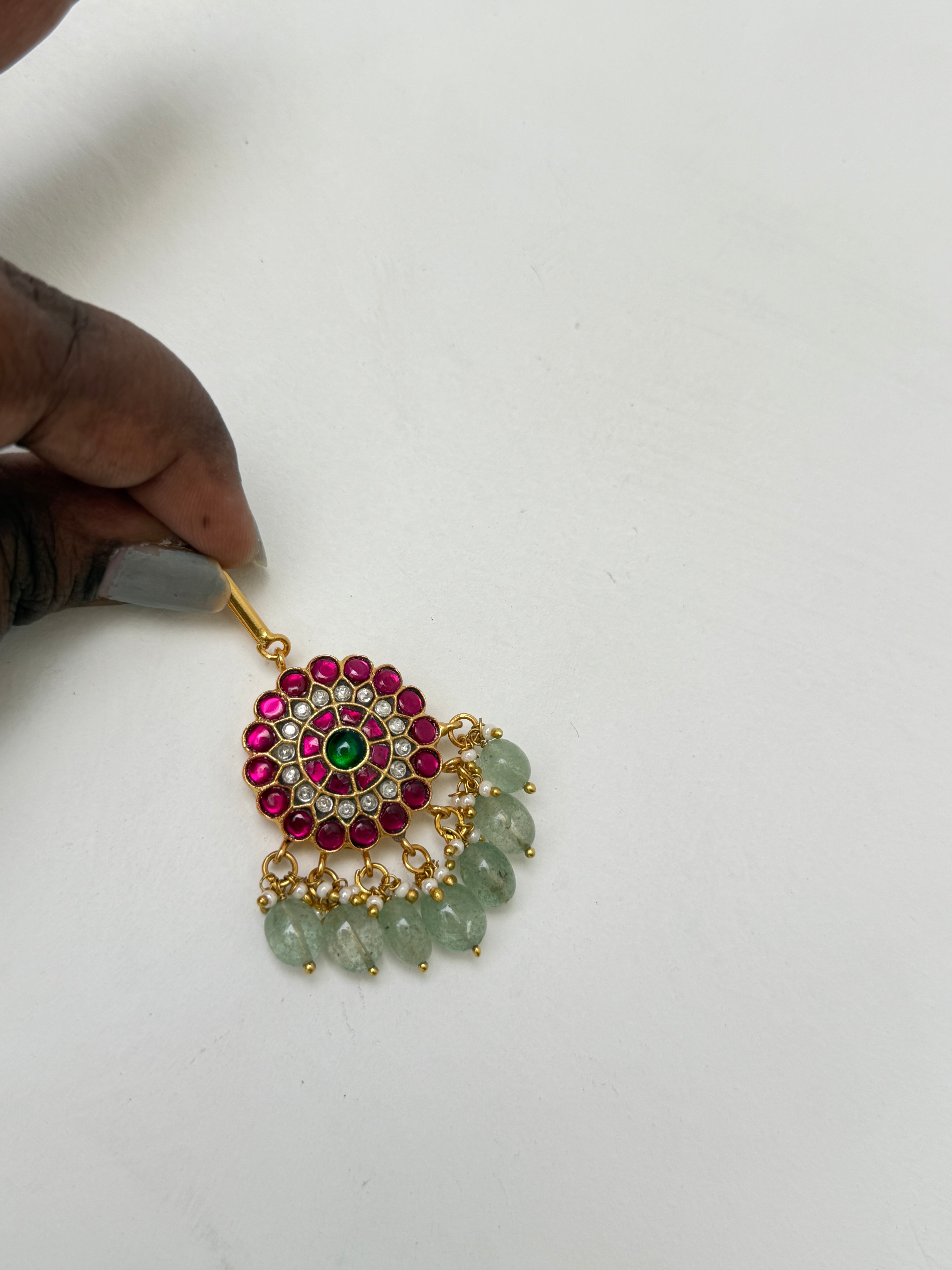 Tk548 jadau kundan tikka