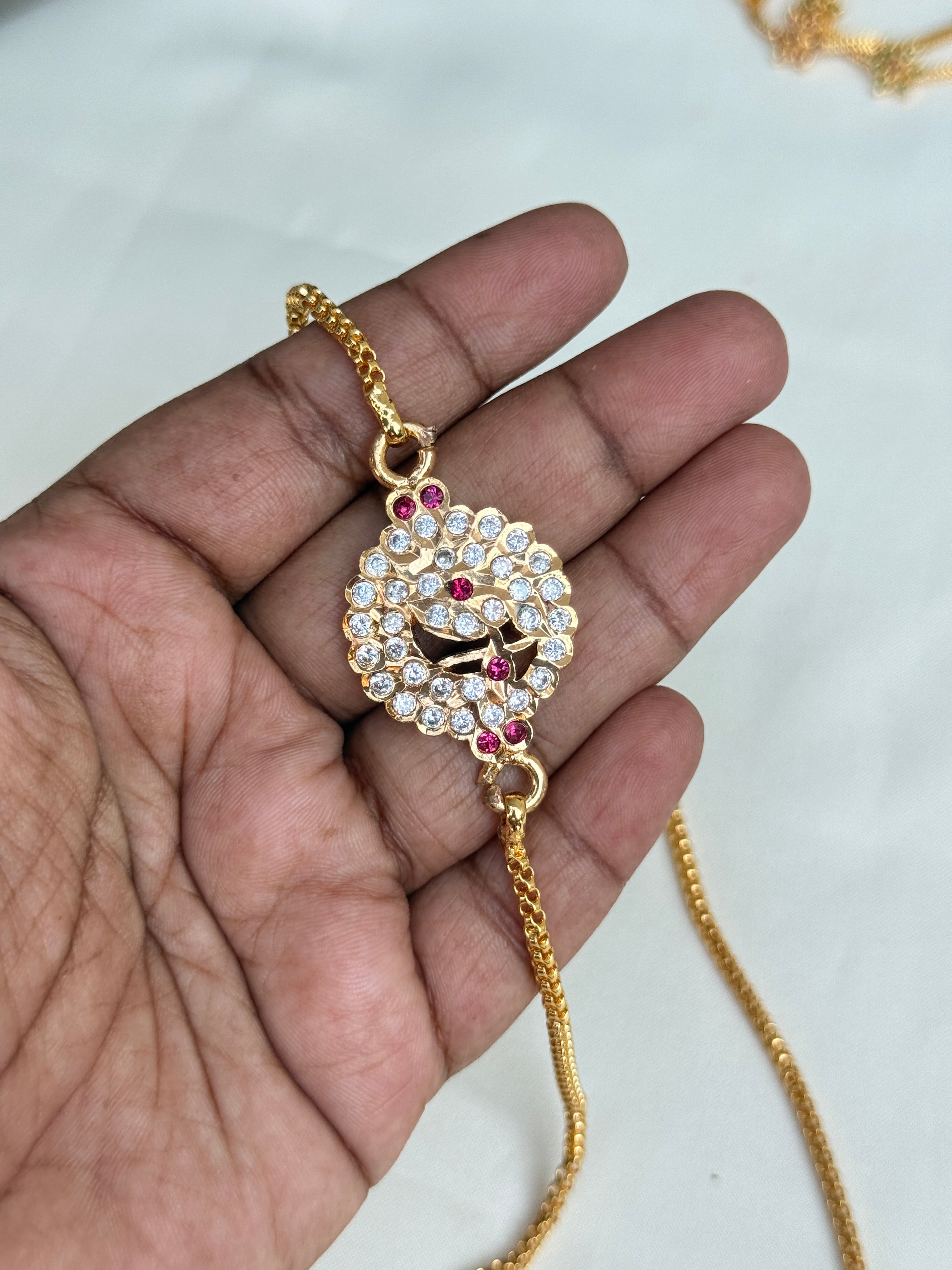 Tc019 panchaloham mangalsutra thalichain with pendent
