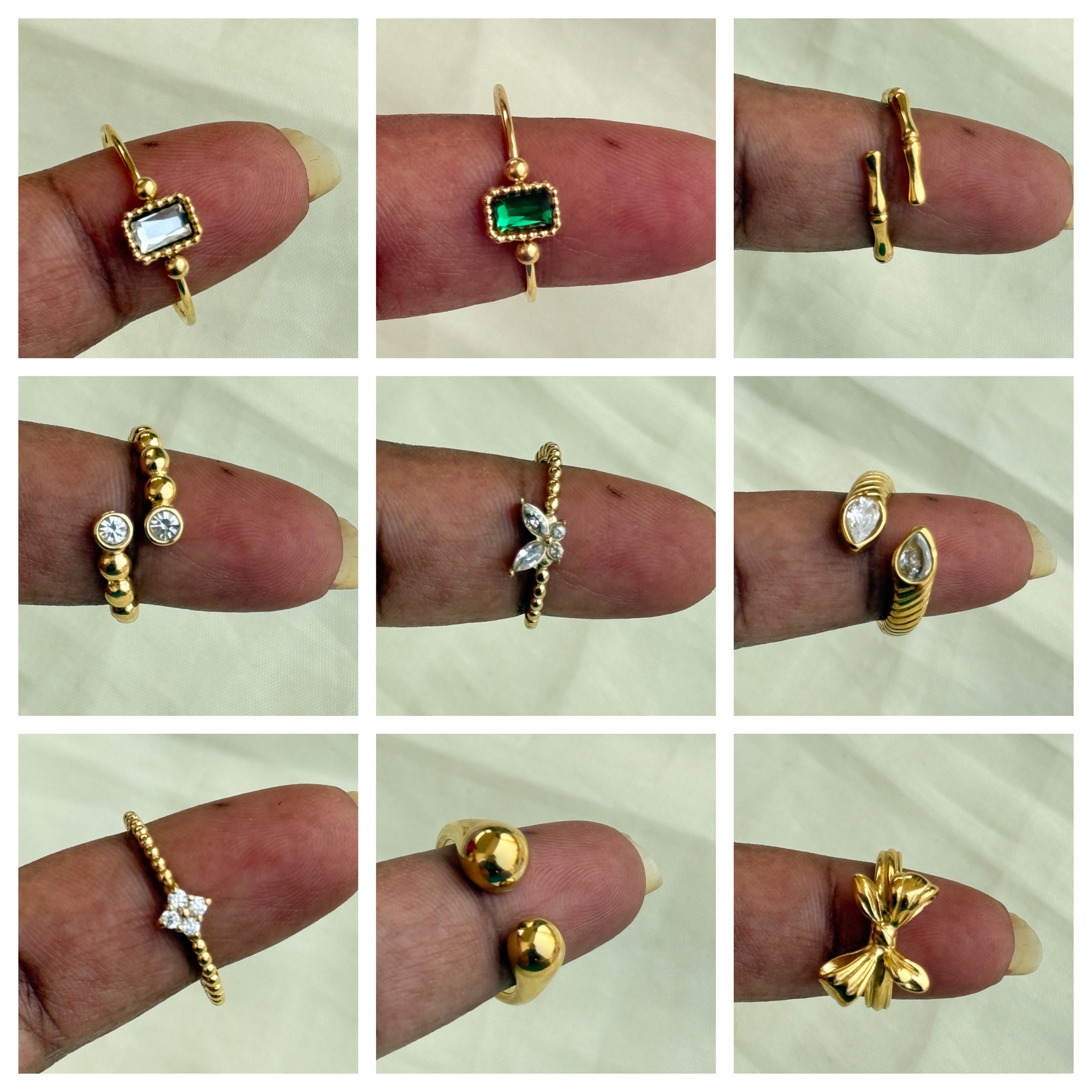 Gold finger rings rg005