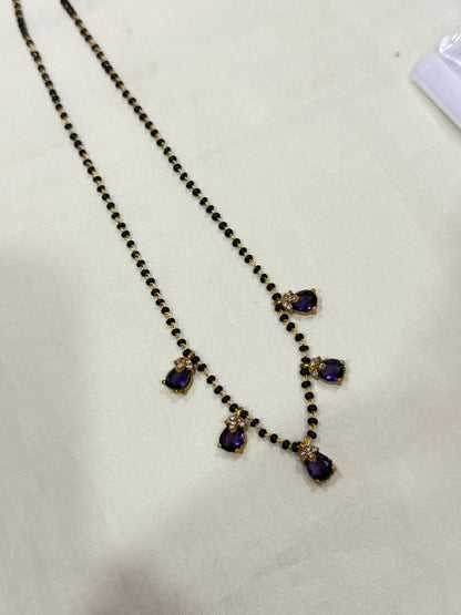Bb008 single line 5stones blackbeads