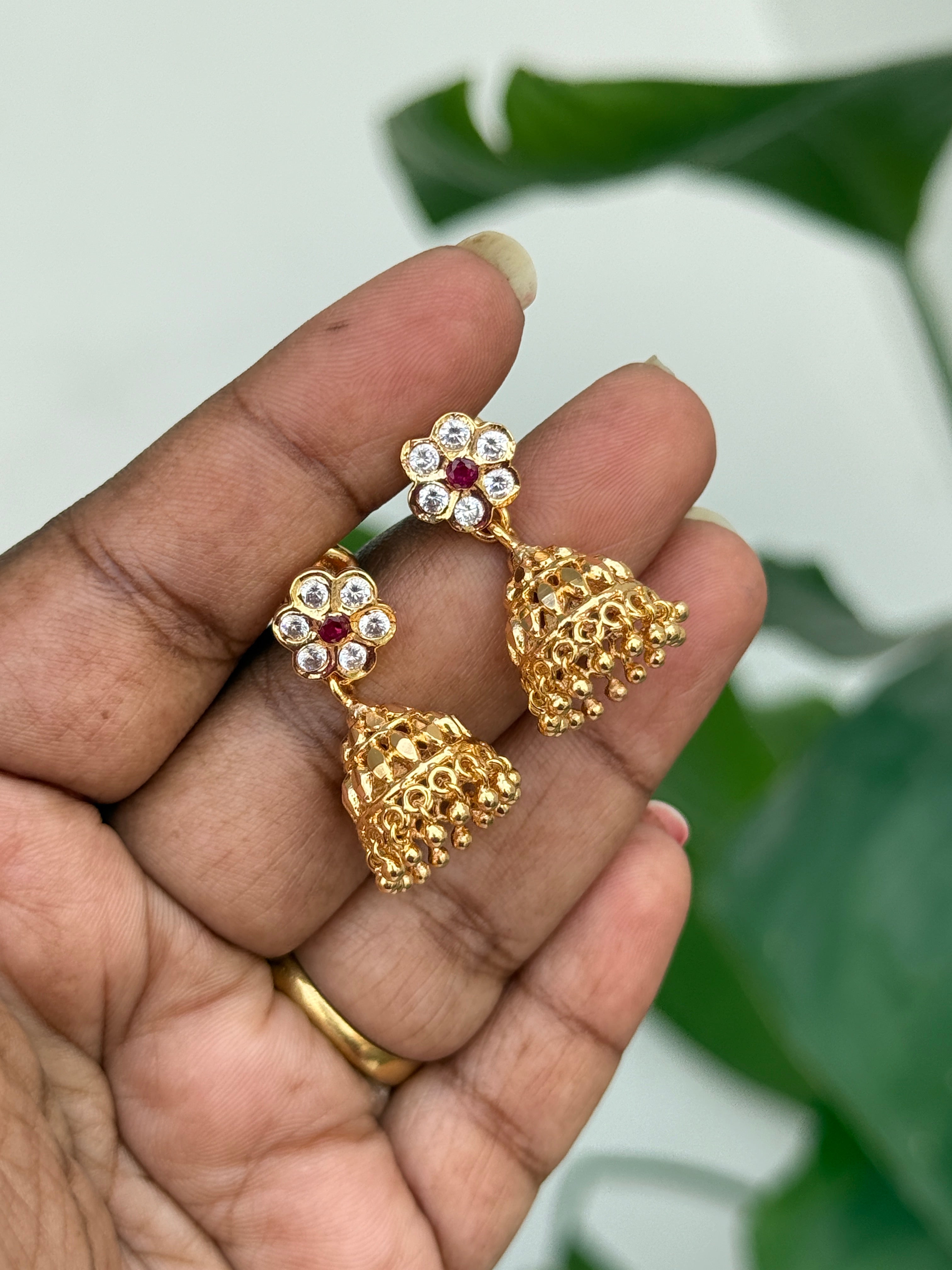 Ph098 panchaloham back screw small butta Earrings