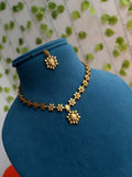 Ns900 flowers short Neckset with earrings