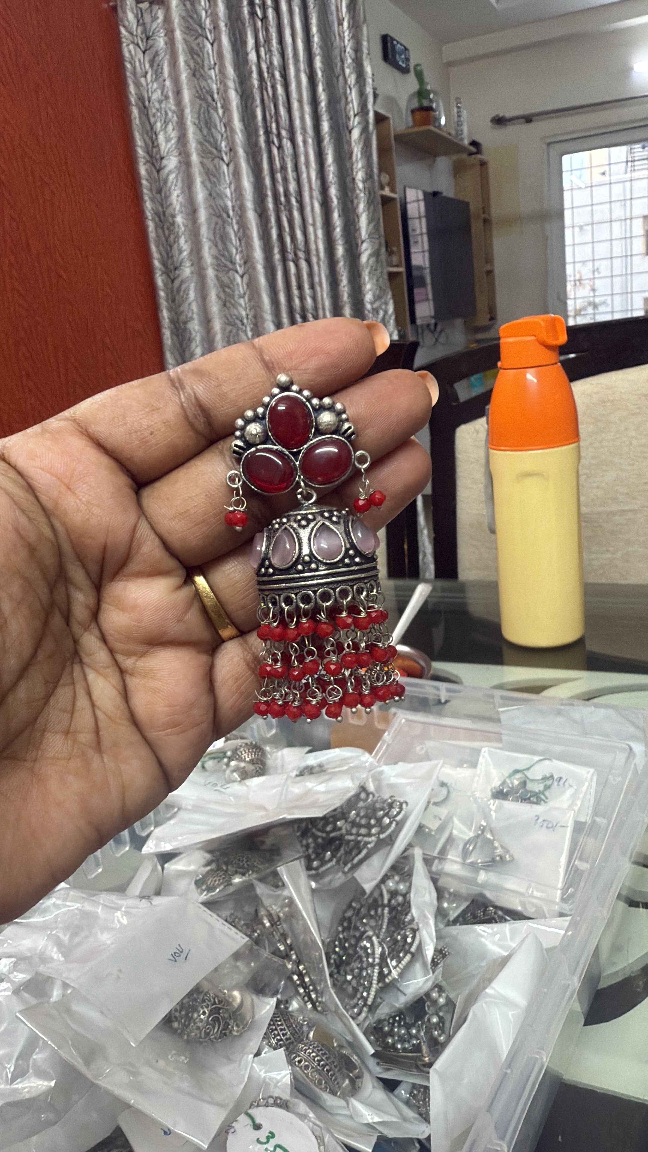 Oxidised butta Earrings