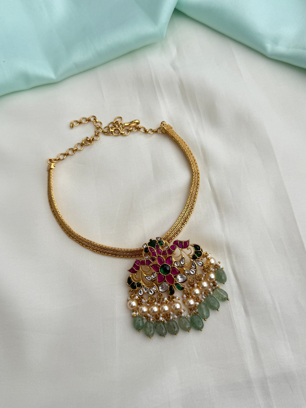 Hs029 jadau Kundan neck set