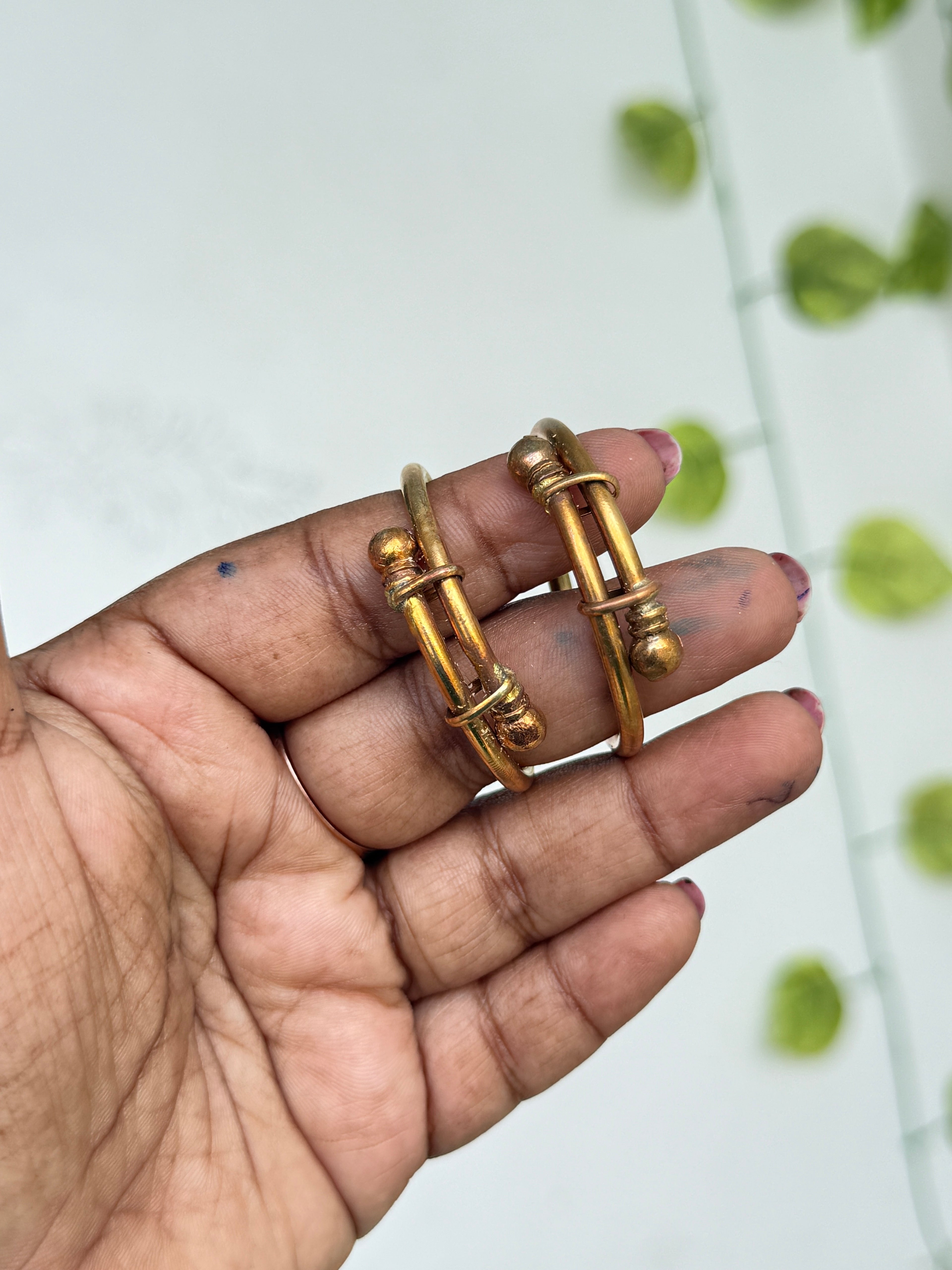 Kd065 unpolished panchaloham Kids adjustable kids bangles