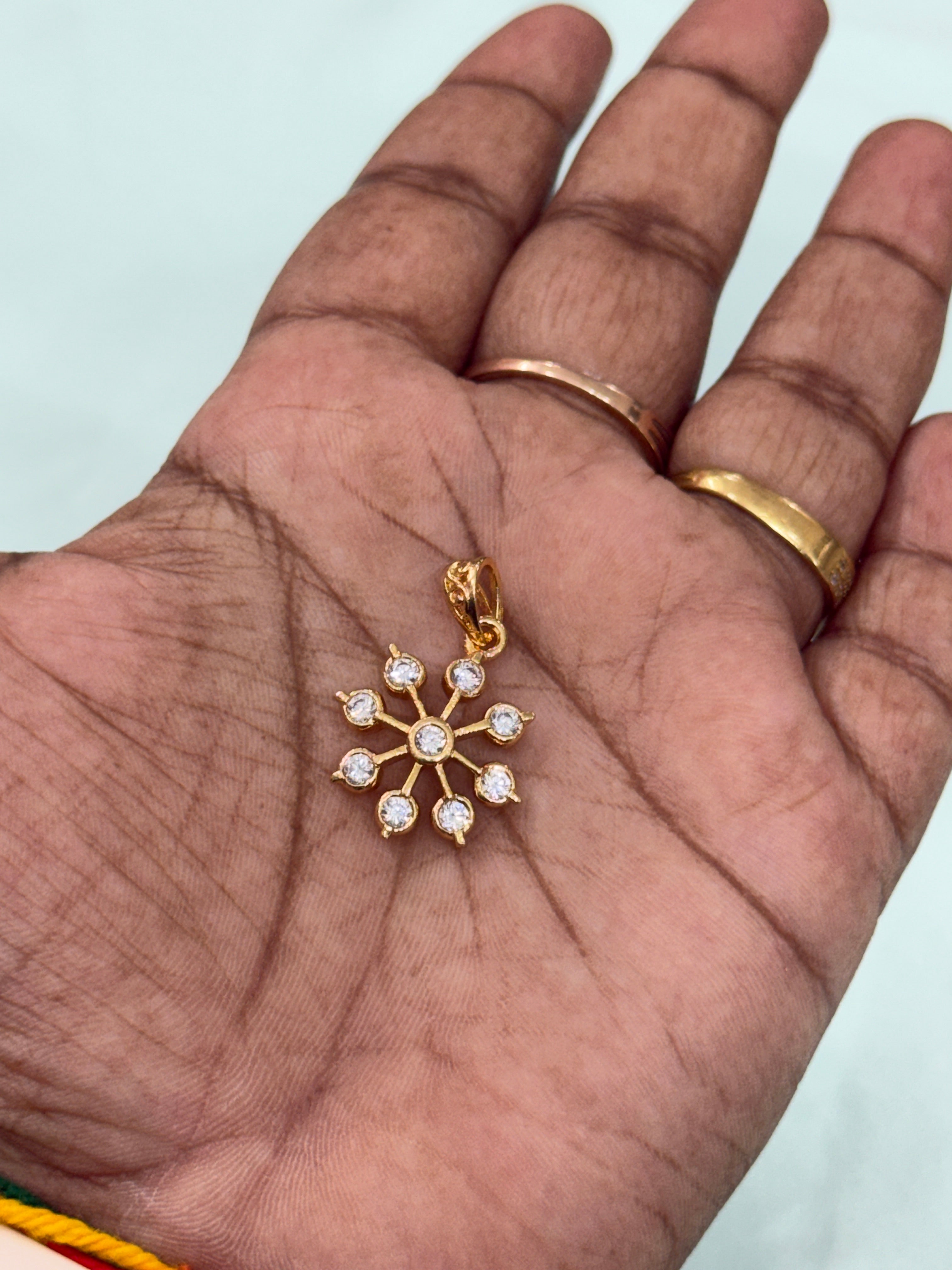 Ph604 Panchaloham polished 9 stones lockets