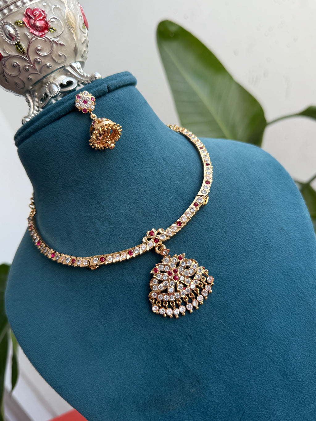 Ph148 panchaloham multi Kante with butta earrings