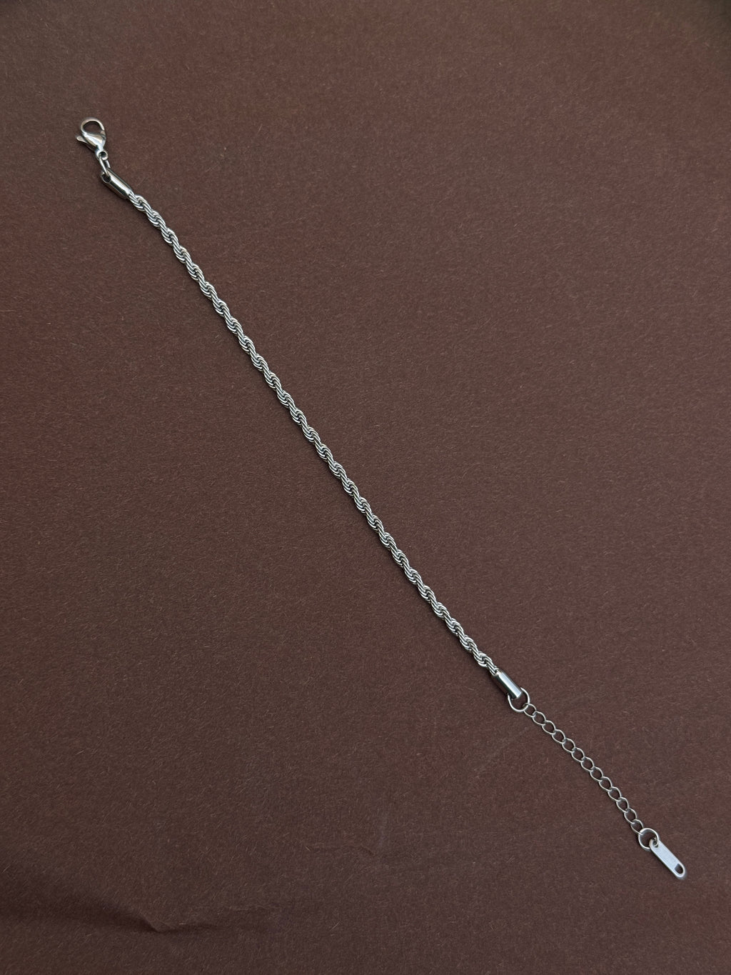 Ab555 anti tarnish silver 8 inches chain bracelet