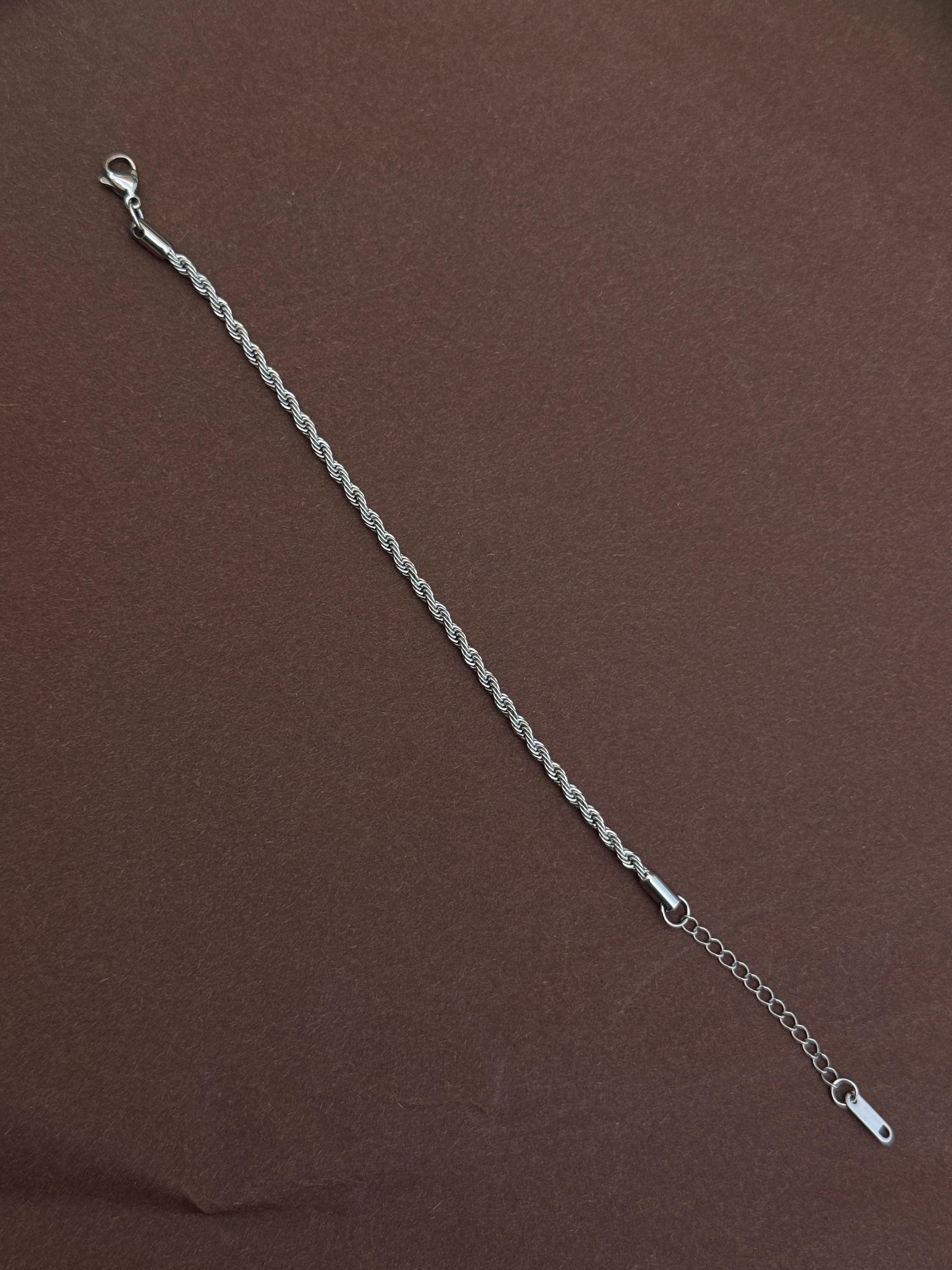 Ab555 anti tarnish silver 8 inches chain bracelet