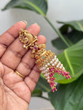 Er64 big peacock pearl butta Earrings