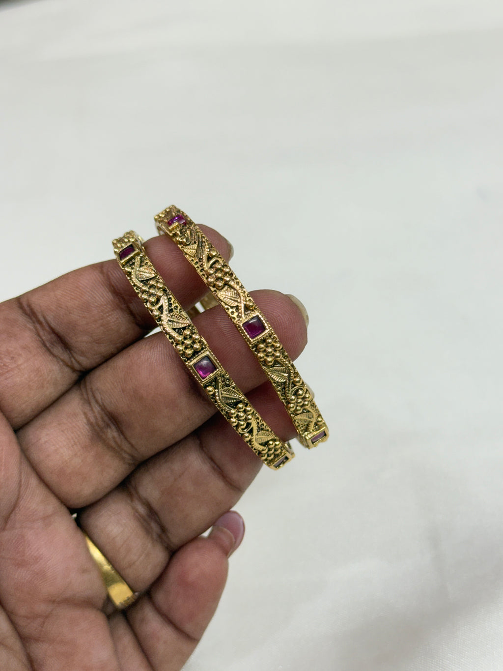 Kd053  kids antique finish bangles