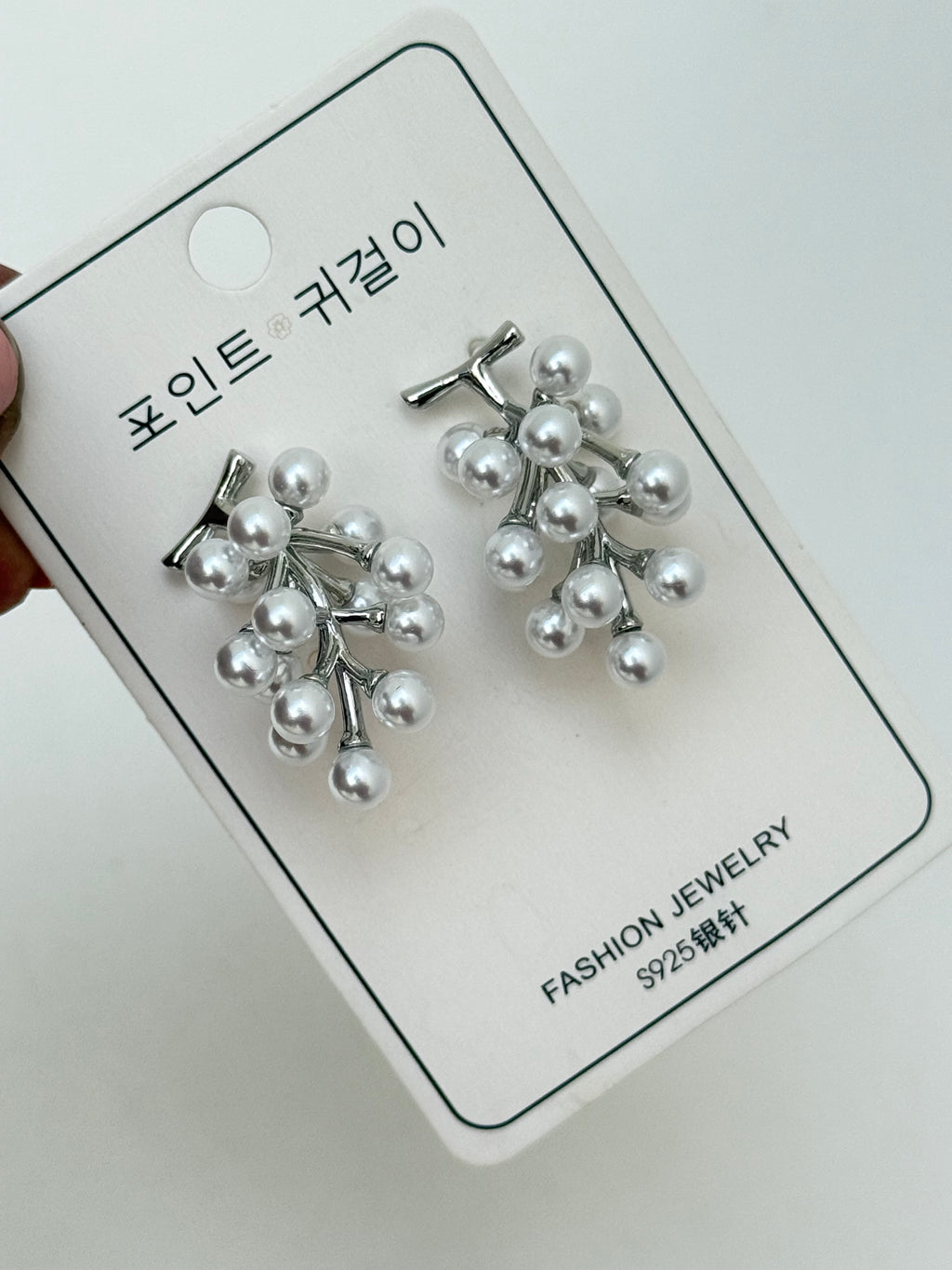 We509 pearl silver earrings