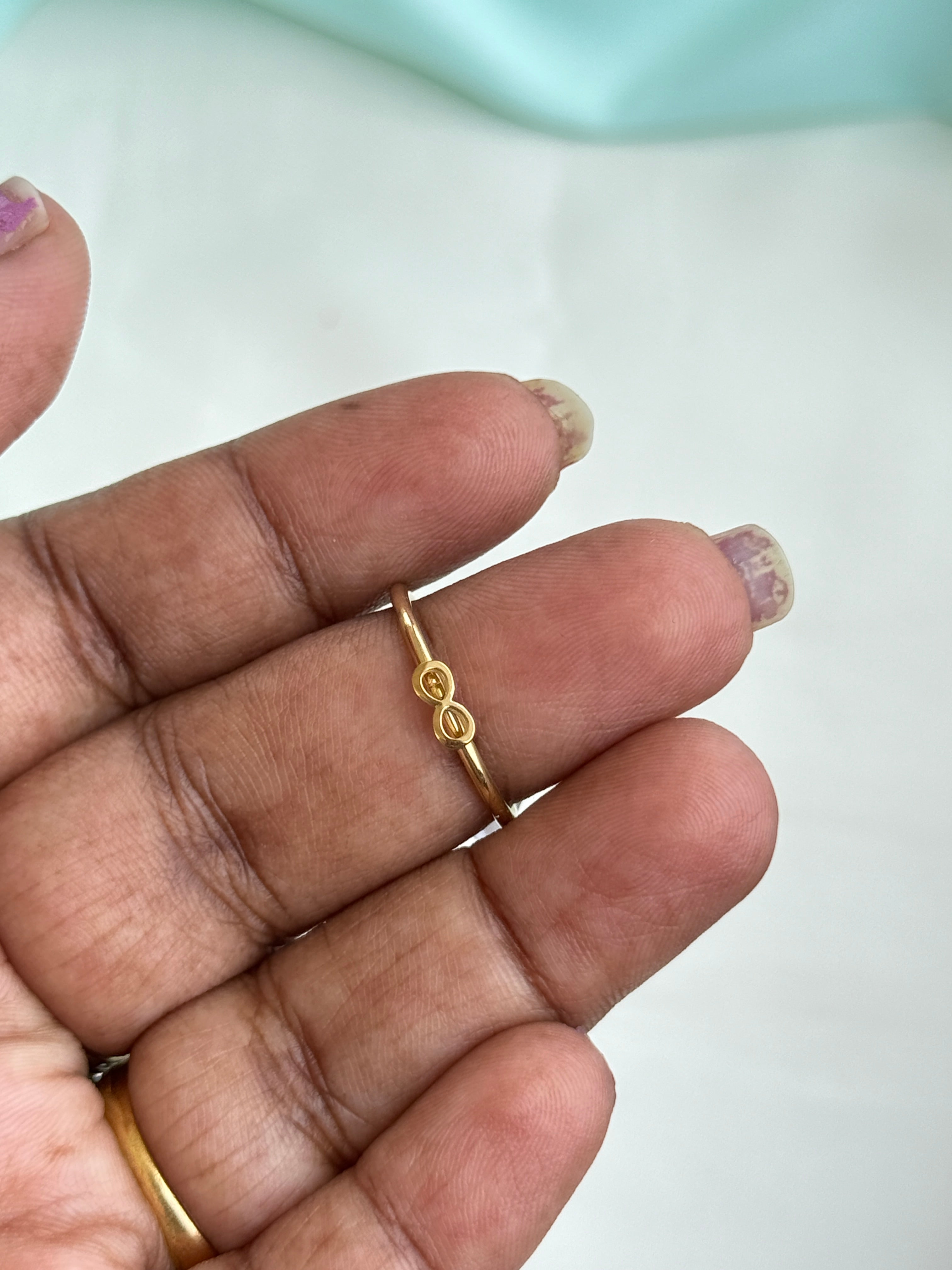 Rg102 anti tarnish infinity finger rings