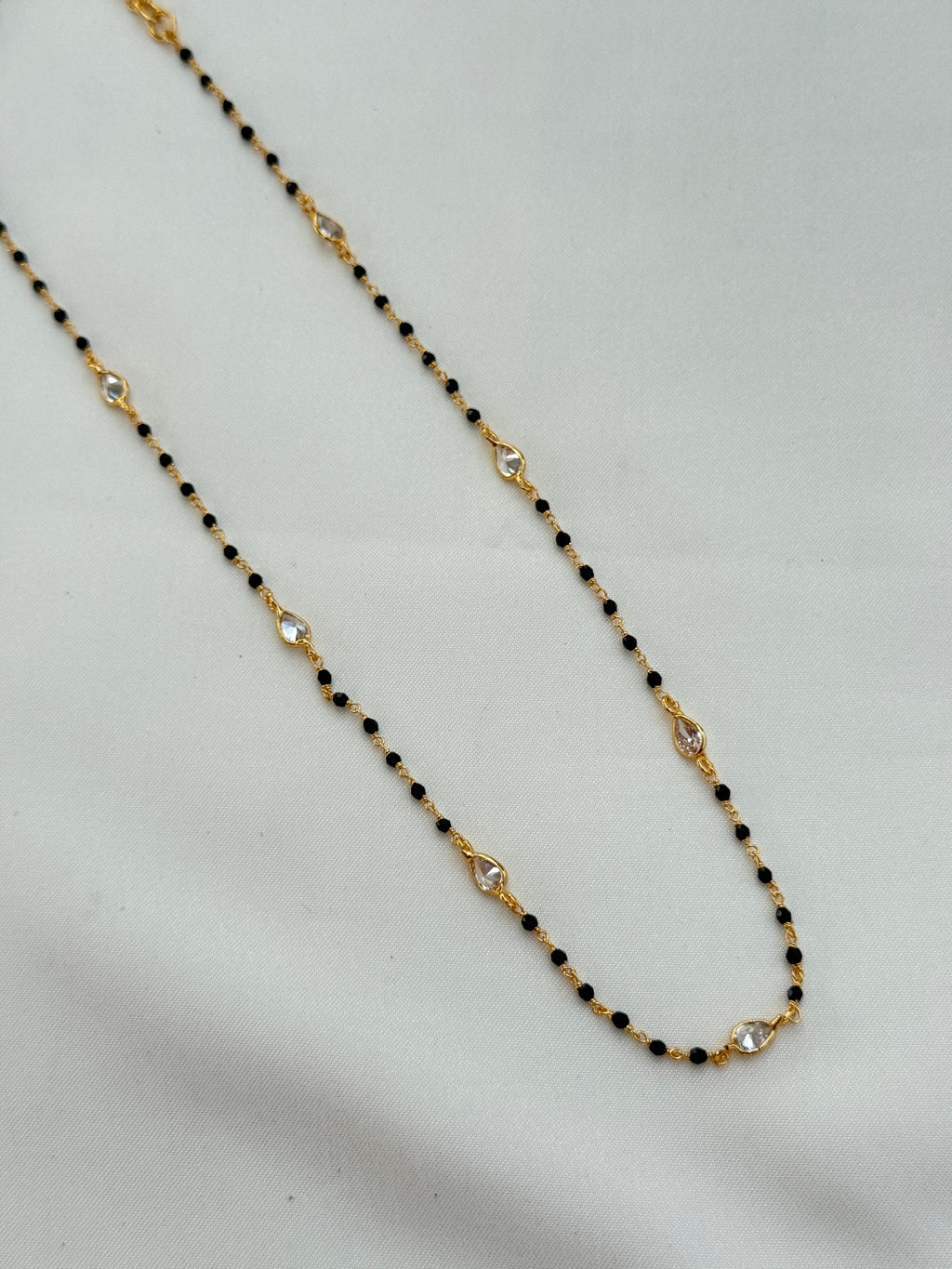 Bb041 single line 18inches crystal short blackbeads