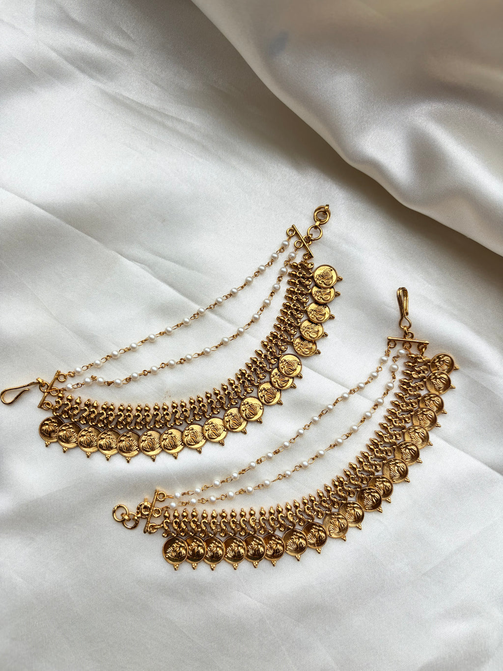 3 layers pearls and kasu Chempaswaralu ch243