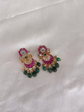Er113 jadau Kundan chandbali earrings