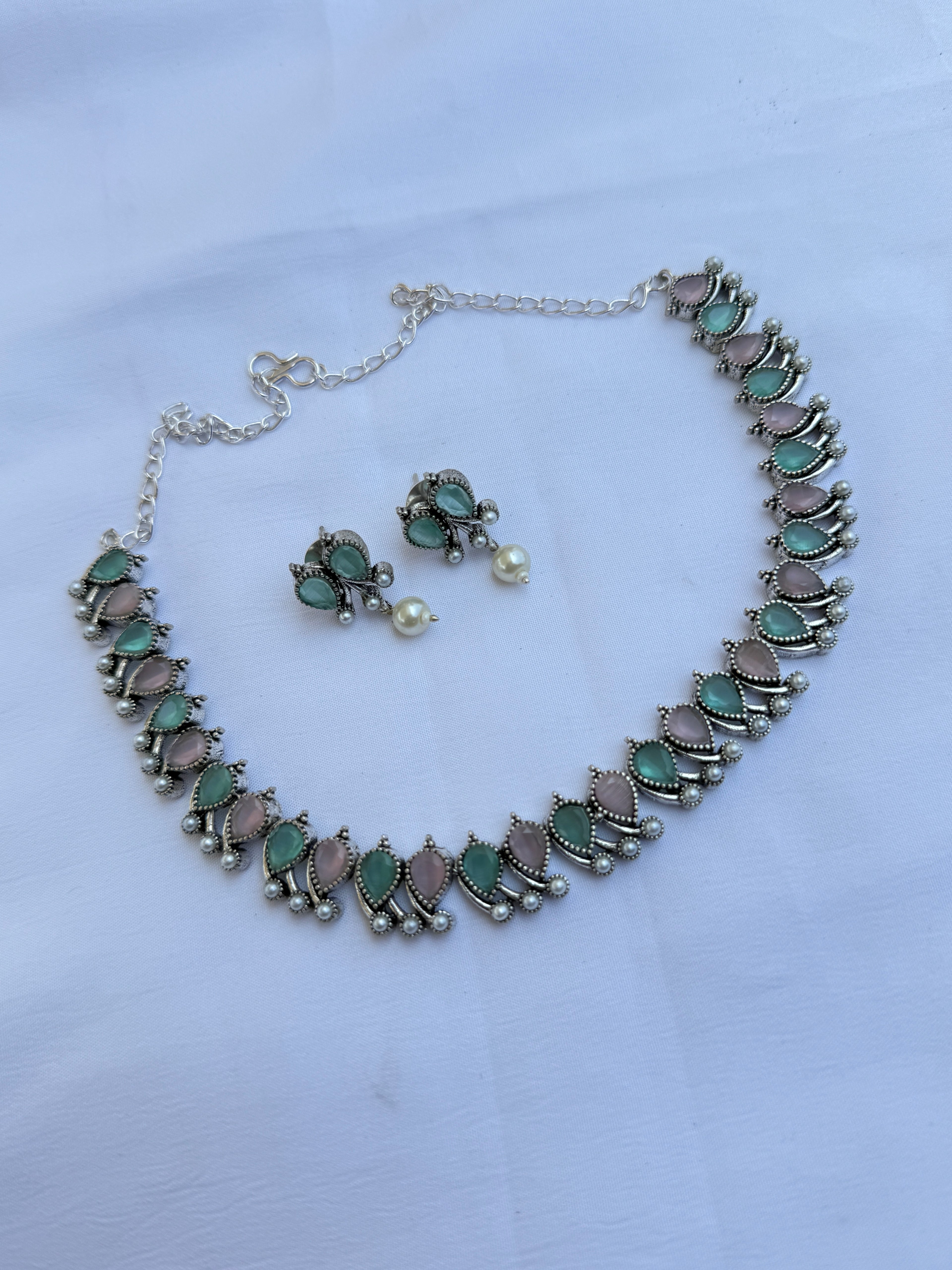 Ox105 drop multi Oxidised neckset