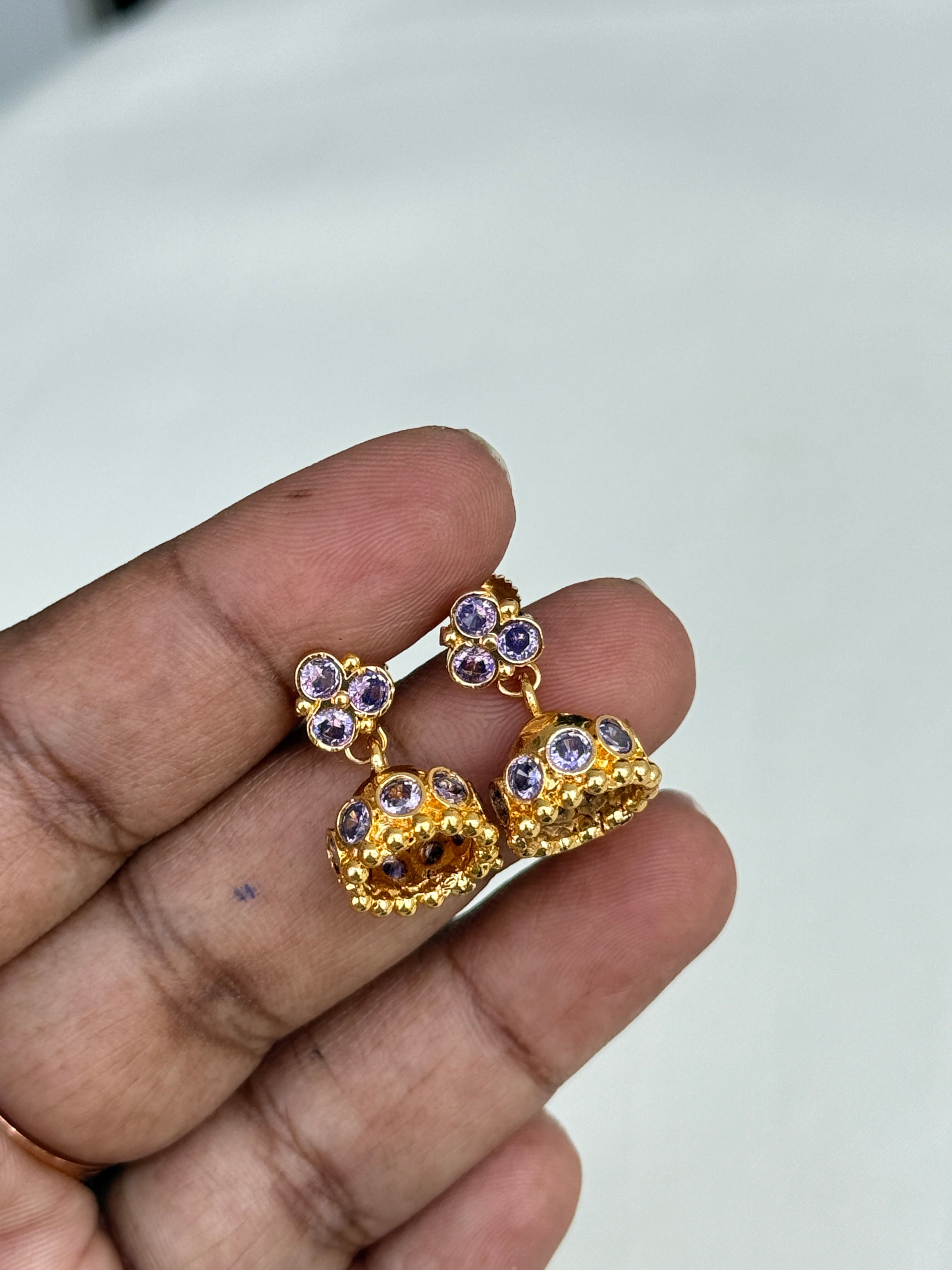 Ph167 panchaloham 2-in-1 backscrew earrings