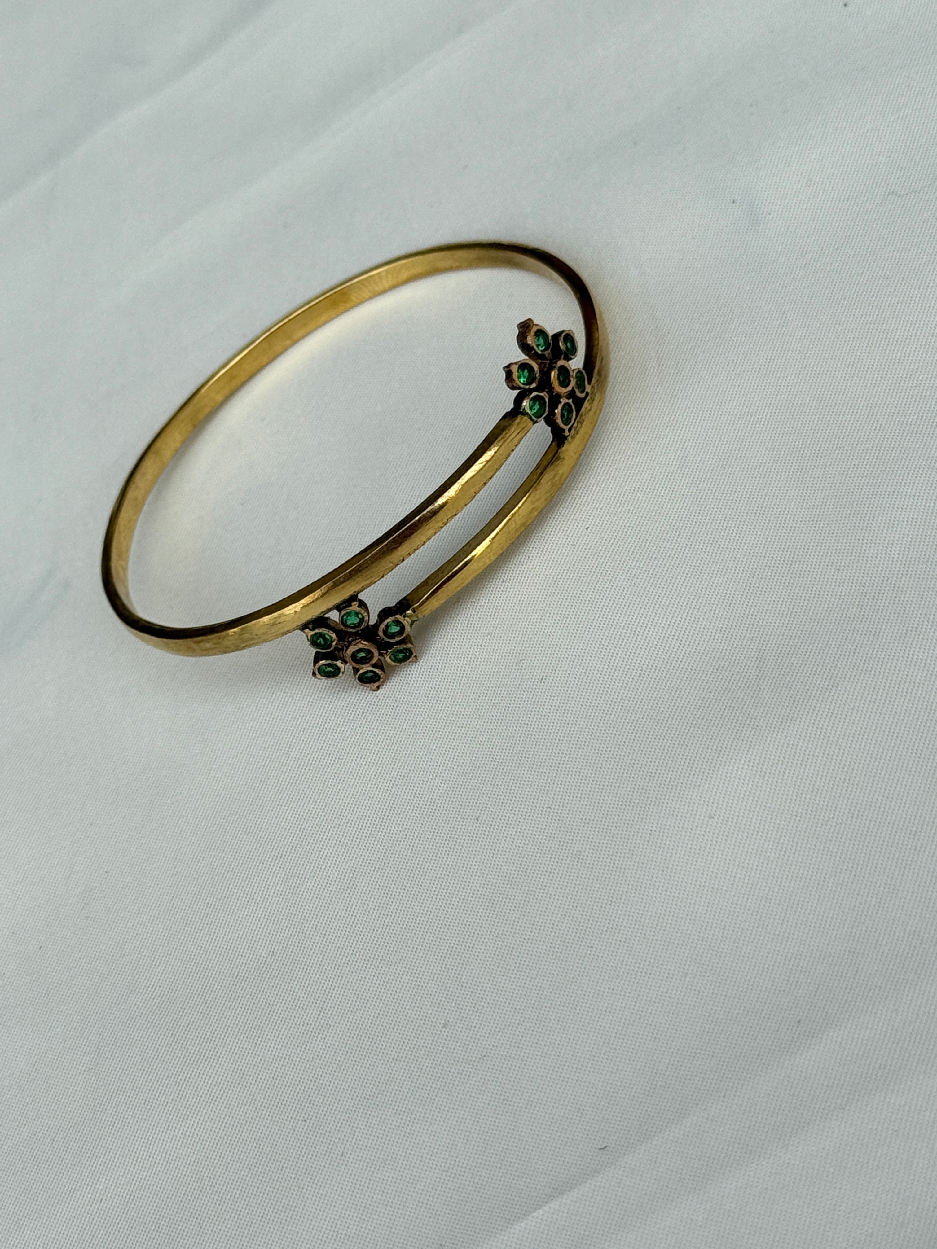 Br528 panchaloham flower kada bangle