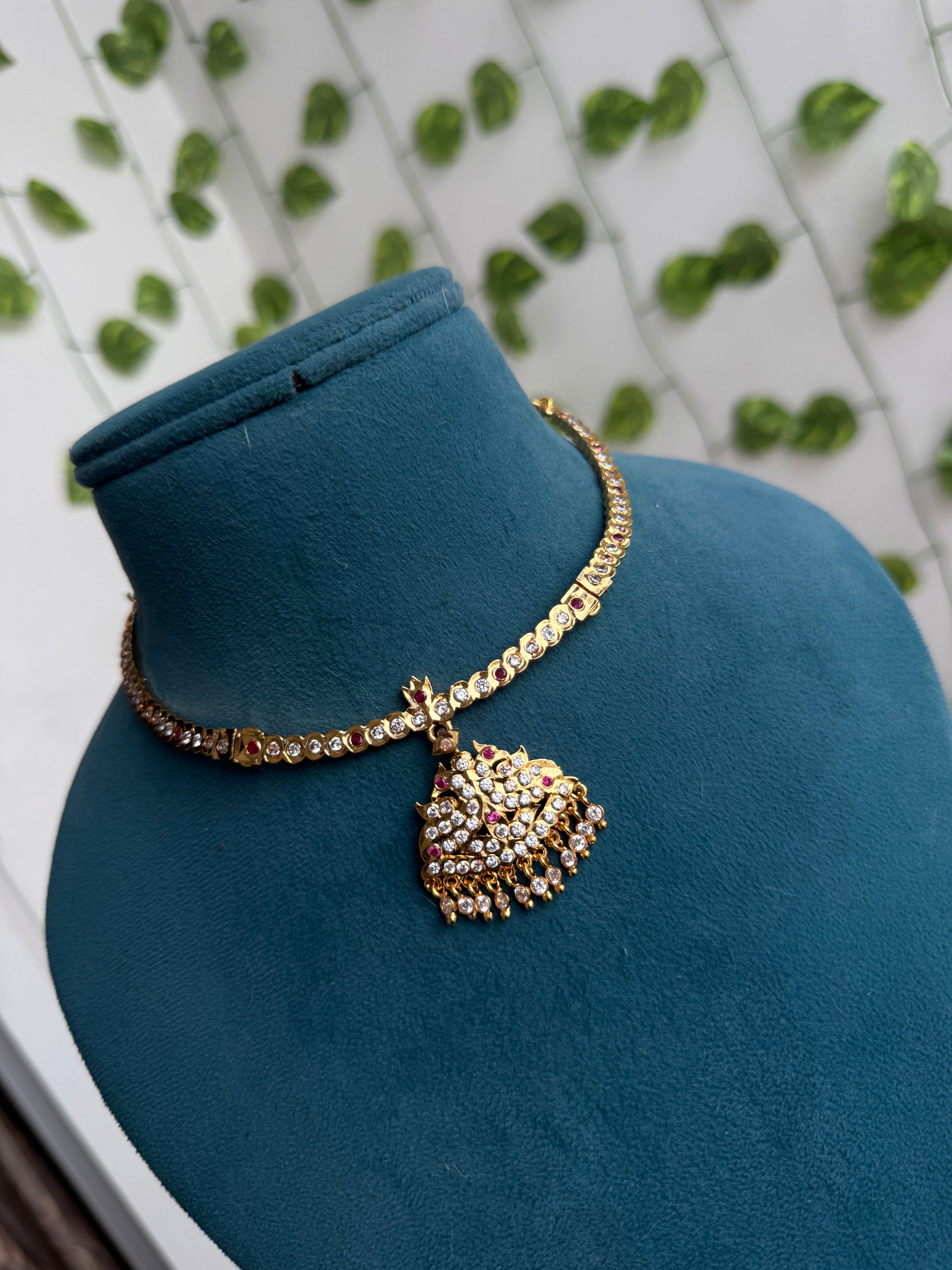 Ph390 panchaloham polished kante neckset