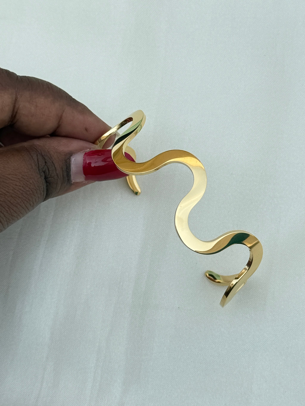 Ab544 anti tarnish open kada bracelet (2.4) to (2.6) size