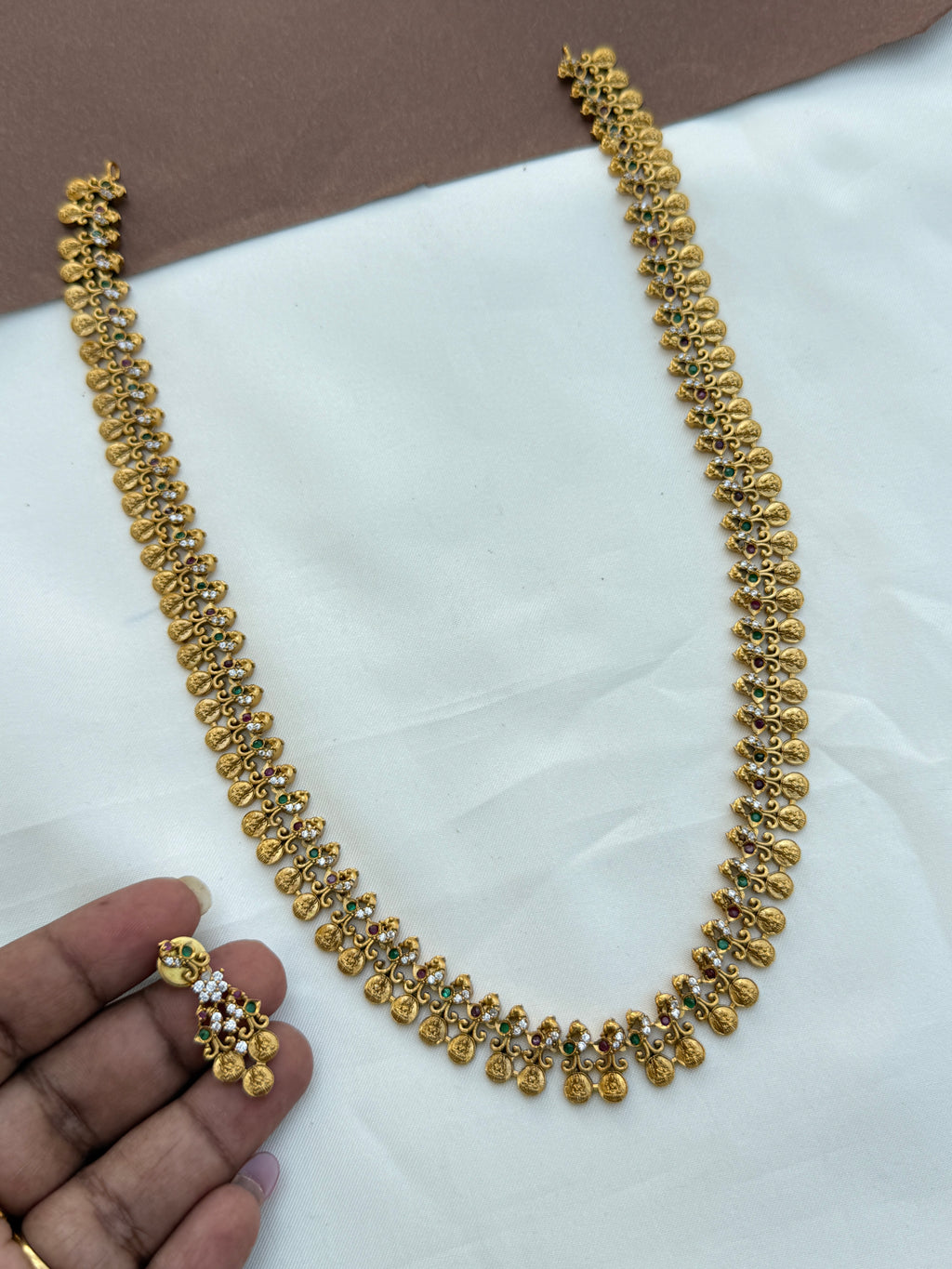 Lh583 multi lakshmi devi kasu long haram