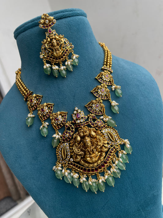 Ns1518 Lakshmi Devi Kemp neckset