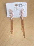 Leaf tassels in rosegold