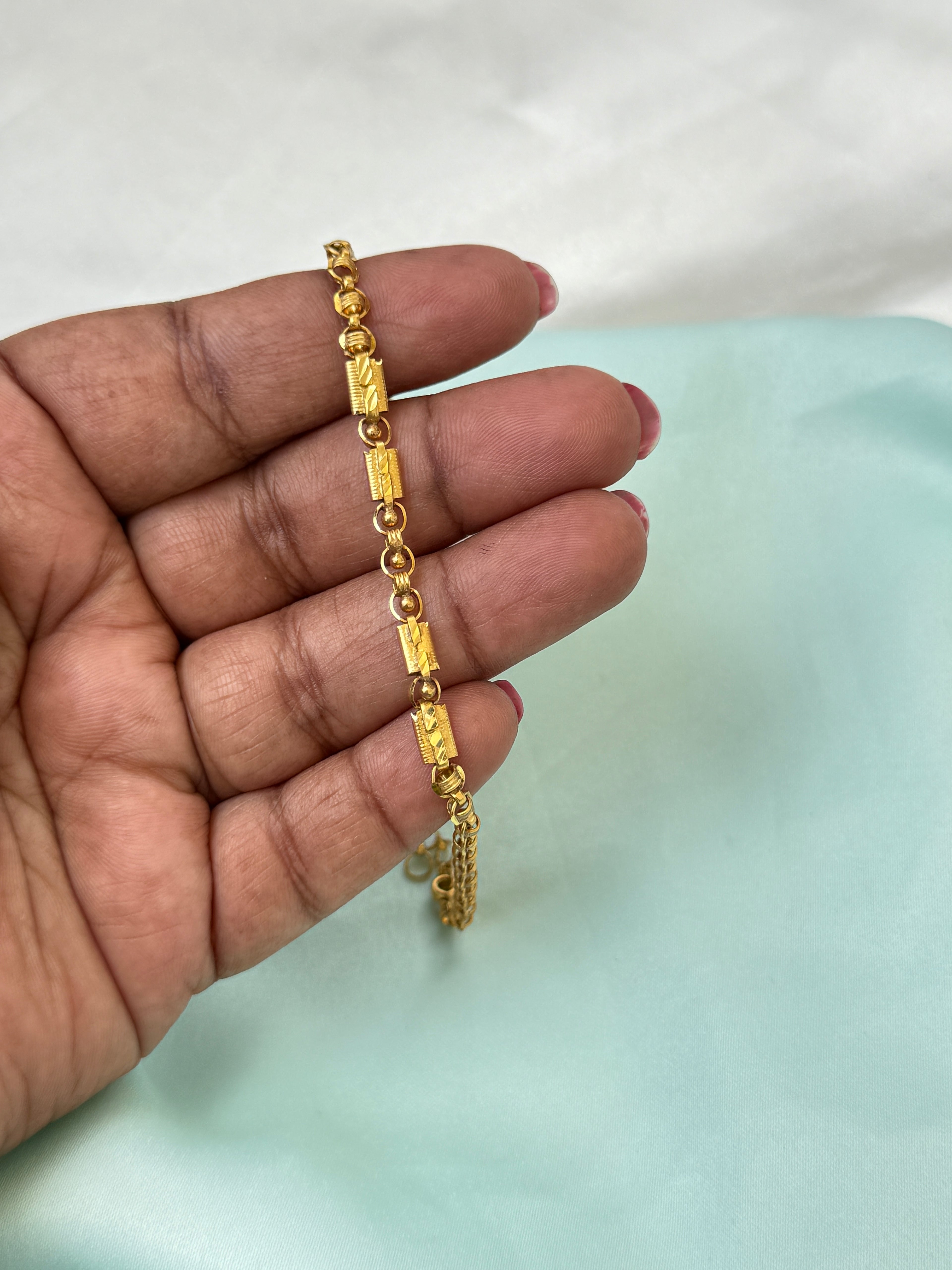 Ph047 Panchaloham 7 inches 2.4 to 2.6 adjustable chain bracelet