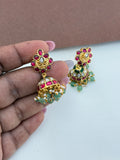 ER170 jadau kundan small butta earrings