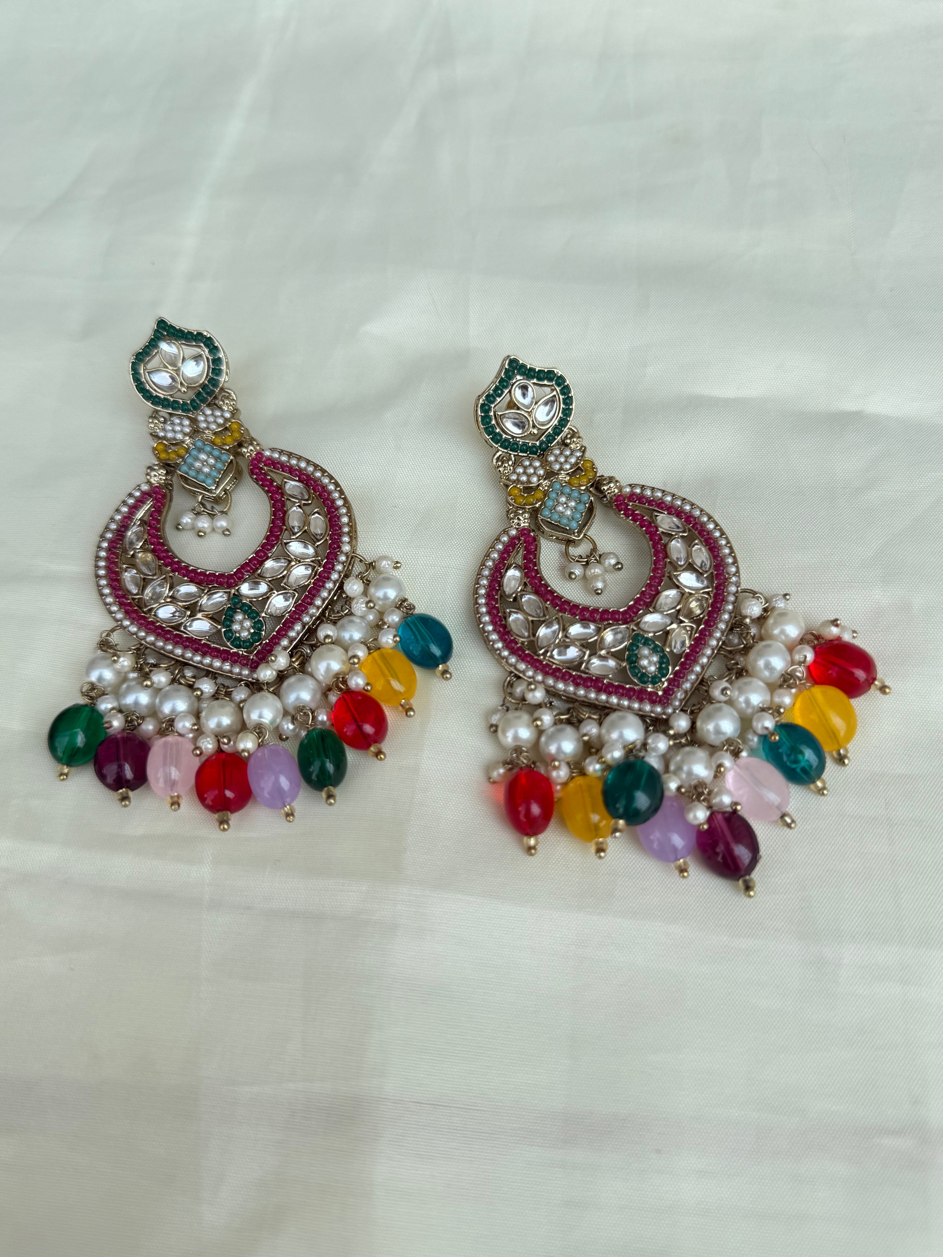 Mn005 multi chandbali Earrings