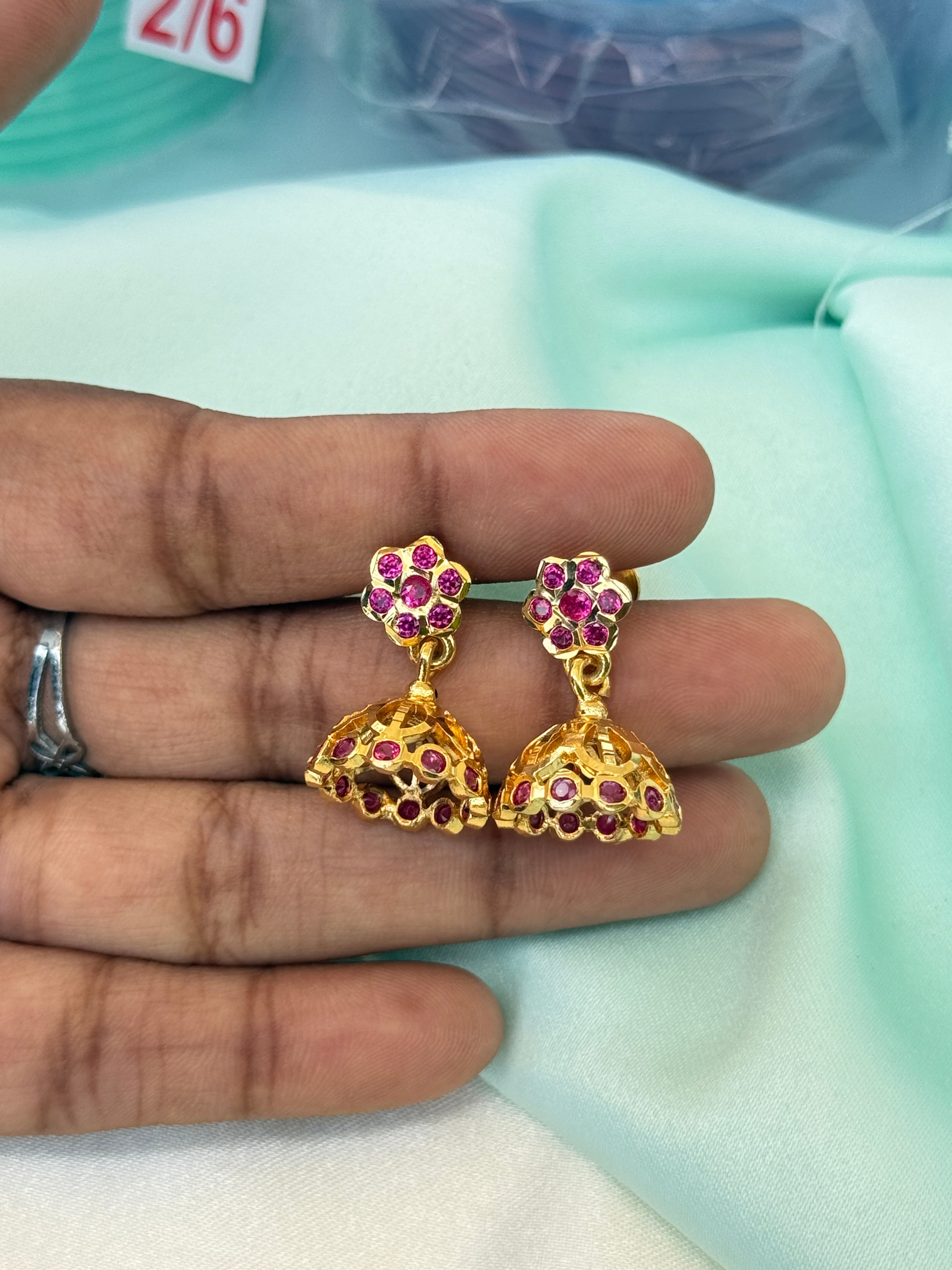 Ph630 Panchaloham butta back screw earrings