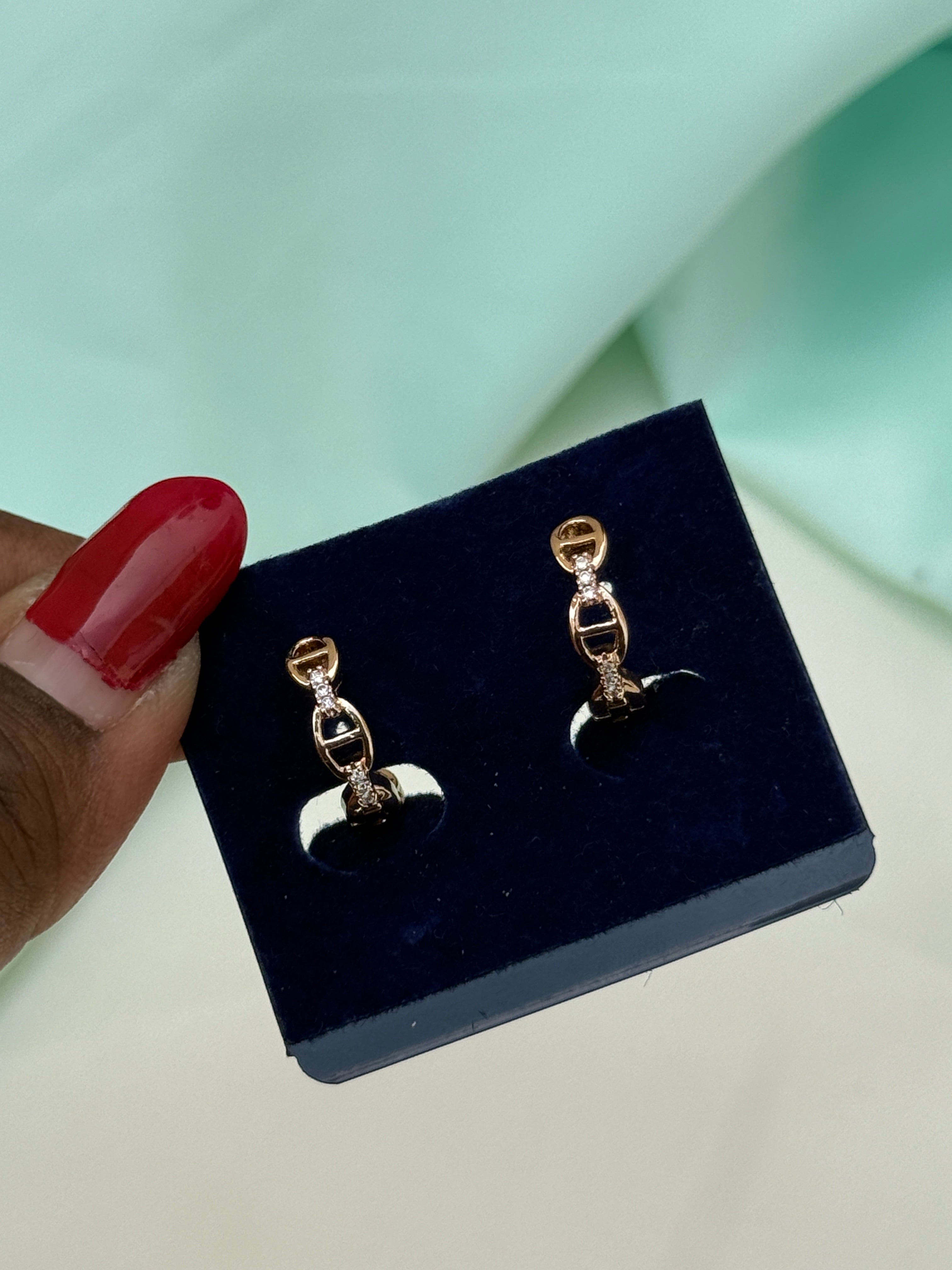 St076 anti tarnish hoops earrings