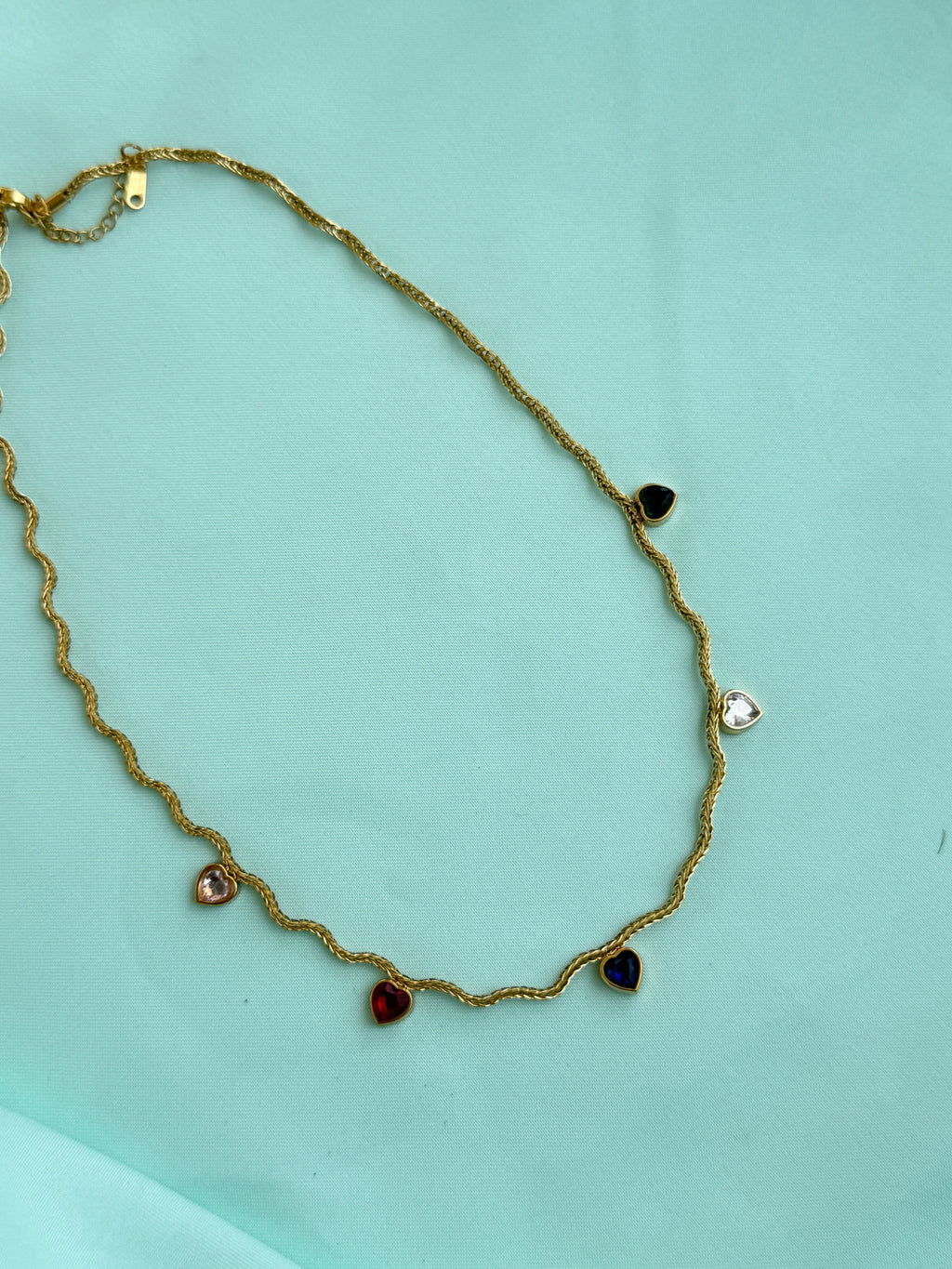 DC101 anti tarnish multi hearts 18inches adjustable daliy wear chains