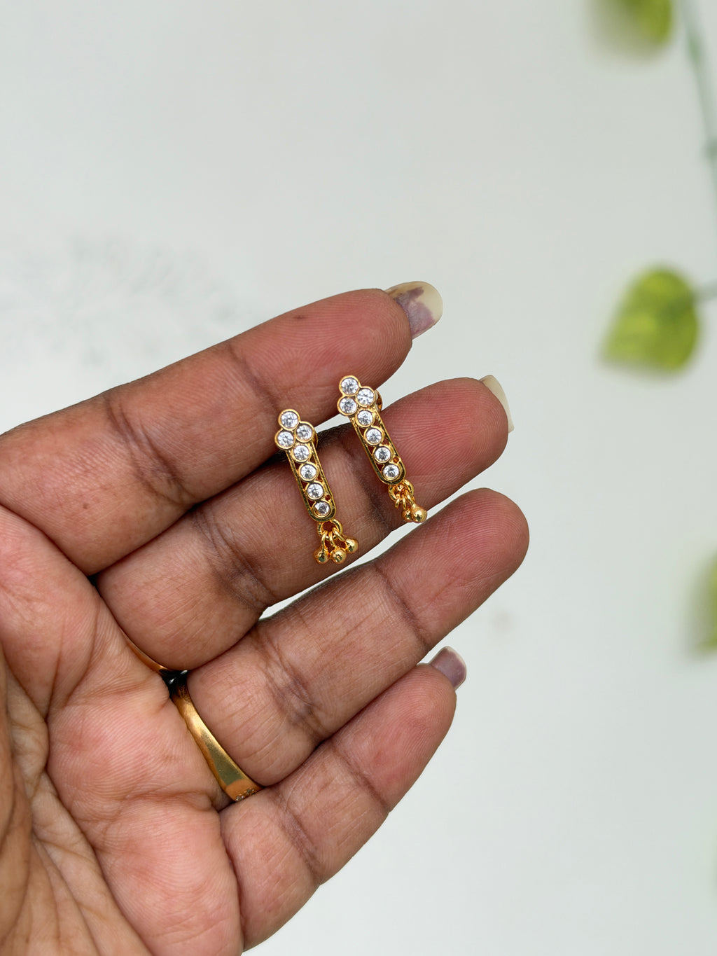Ph813 panchaloham j type hanging back screw earrings