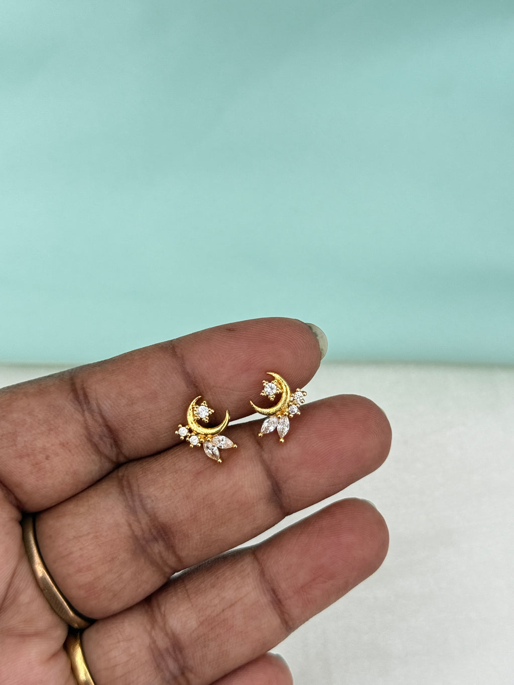 St176 star moon leaf stone back ball second (2nd) tops studs