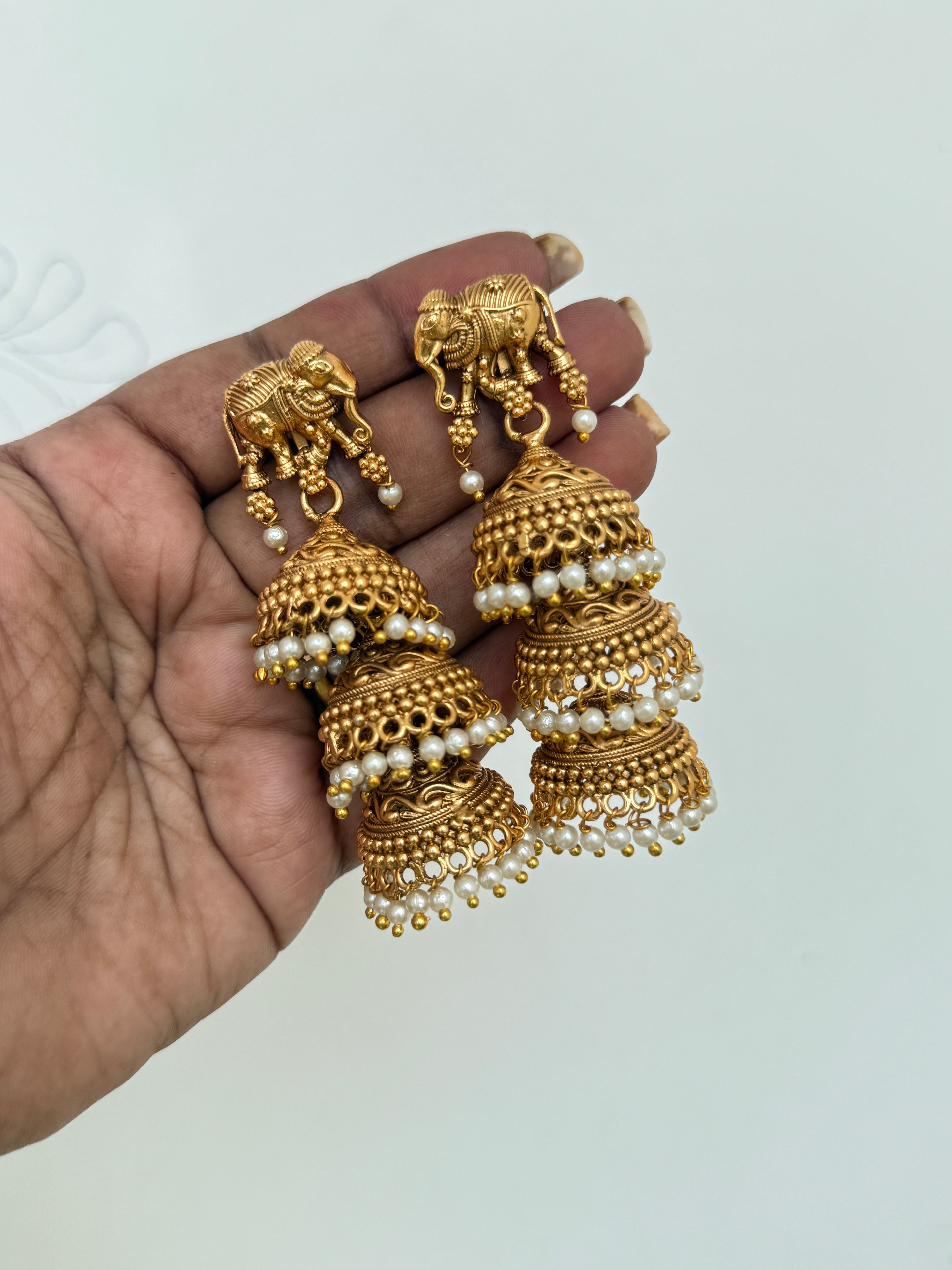 Elephant 3 butta earrings er6023