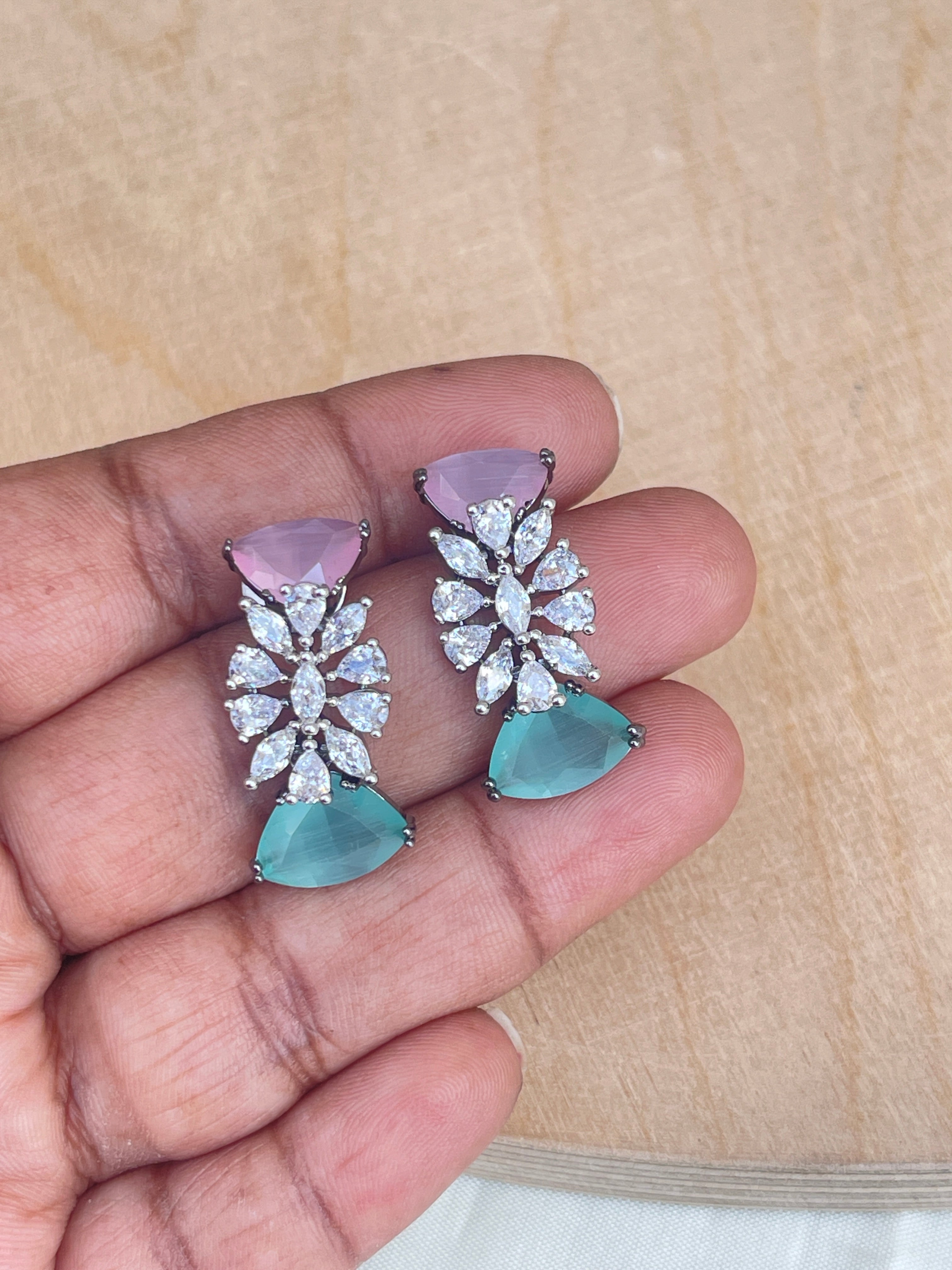 Zircon pastel studs