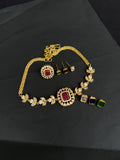 NS509 Changable choker neckset with earrings