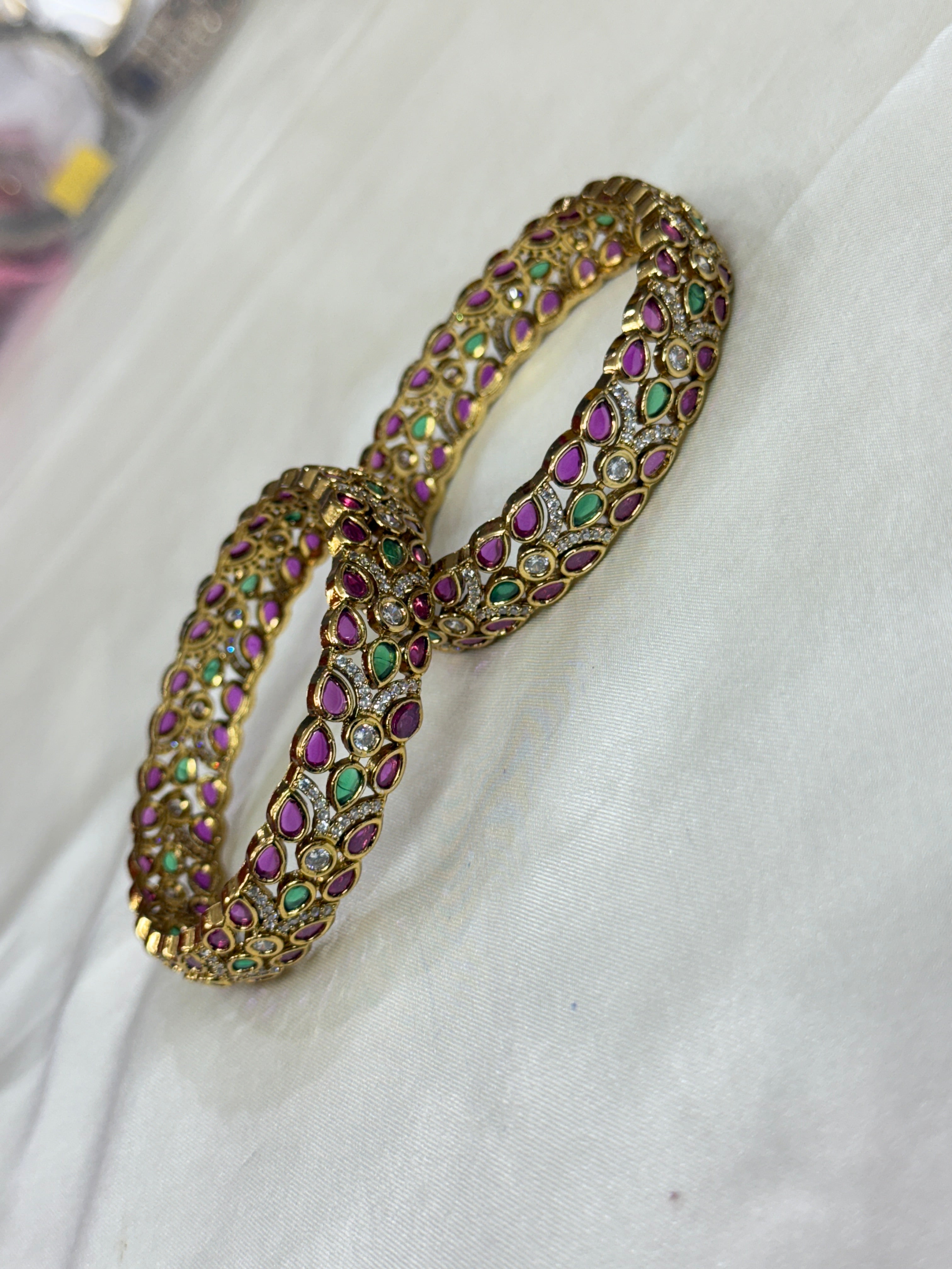 Sb128 kemp Kundan bangles