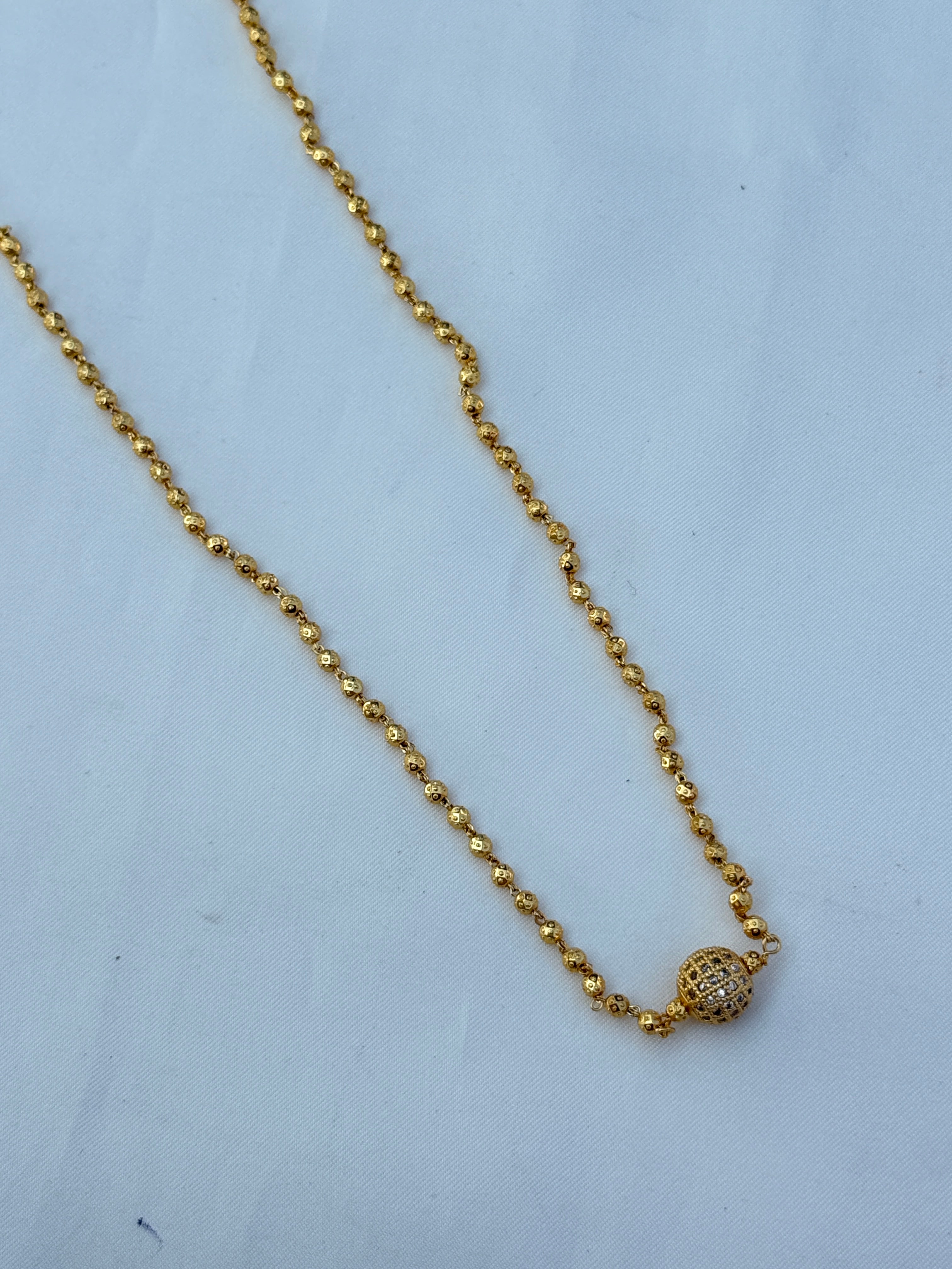 Ph205 panchaloham gold ball chain