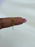 RG061 anti tarnish 2 flower ring