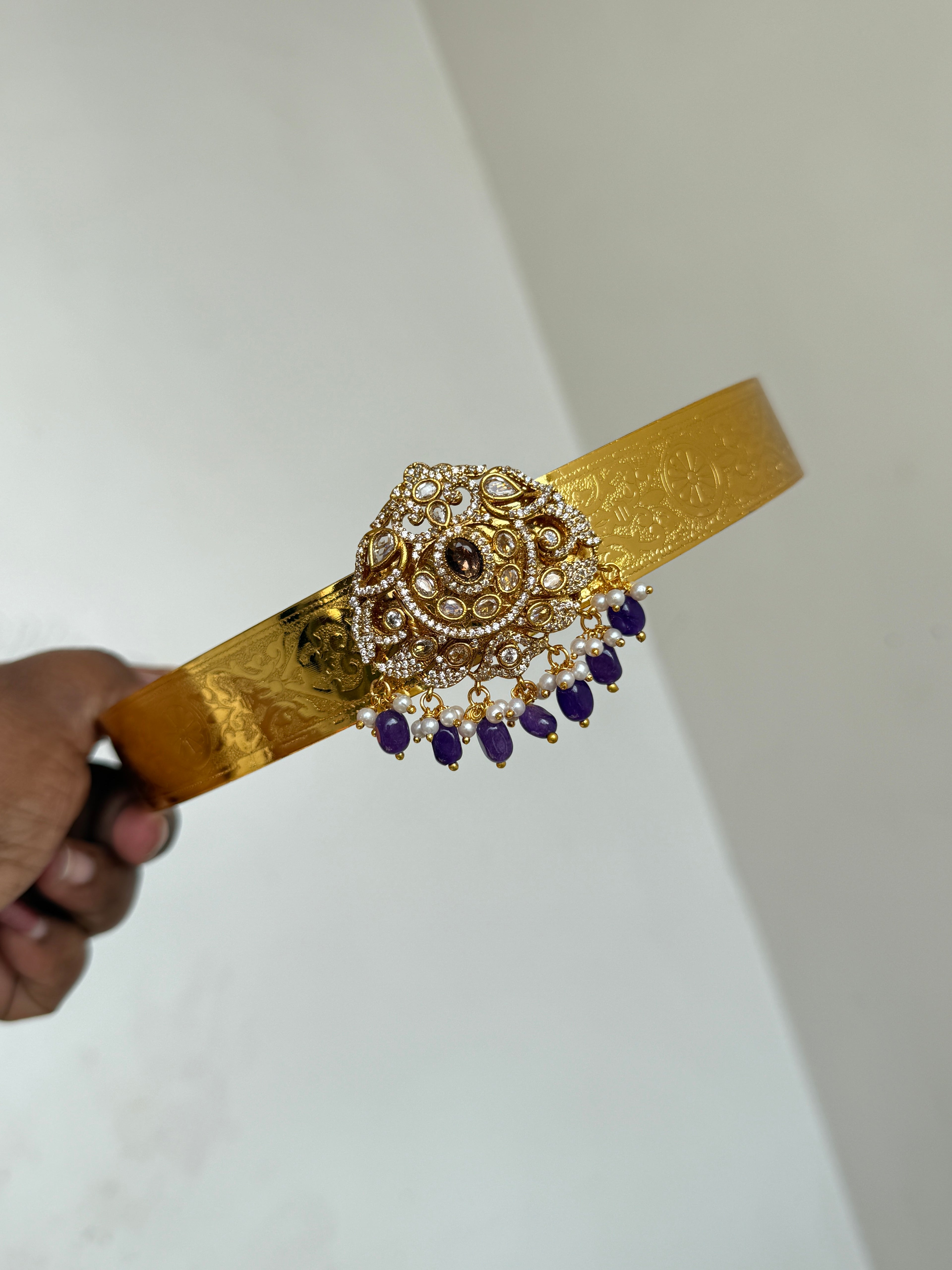 Hb629 kids small hipbelt with purple beads